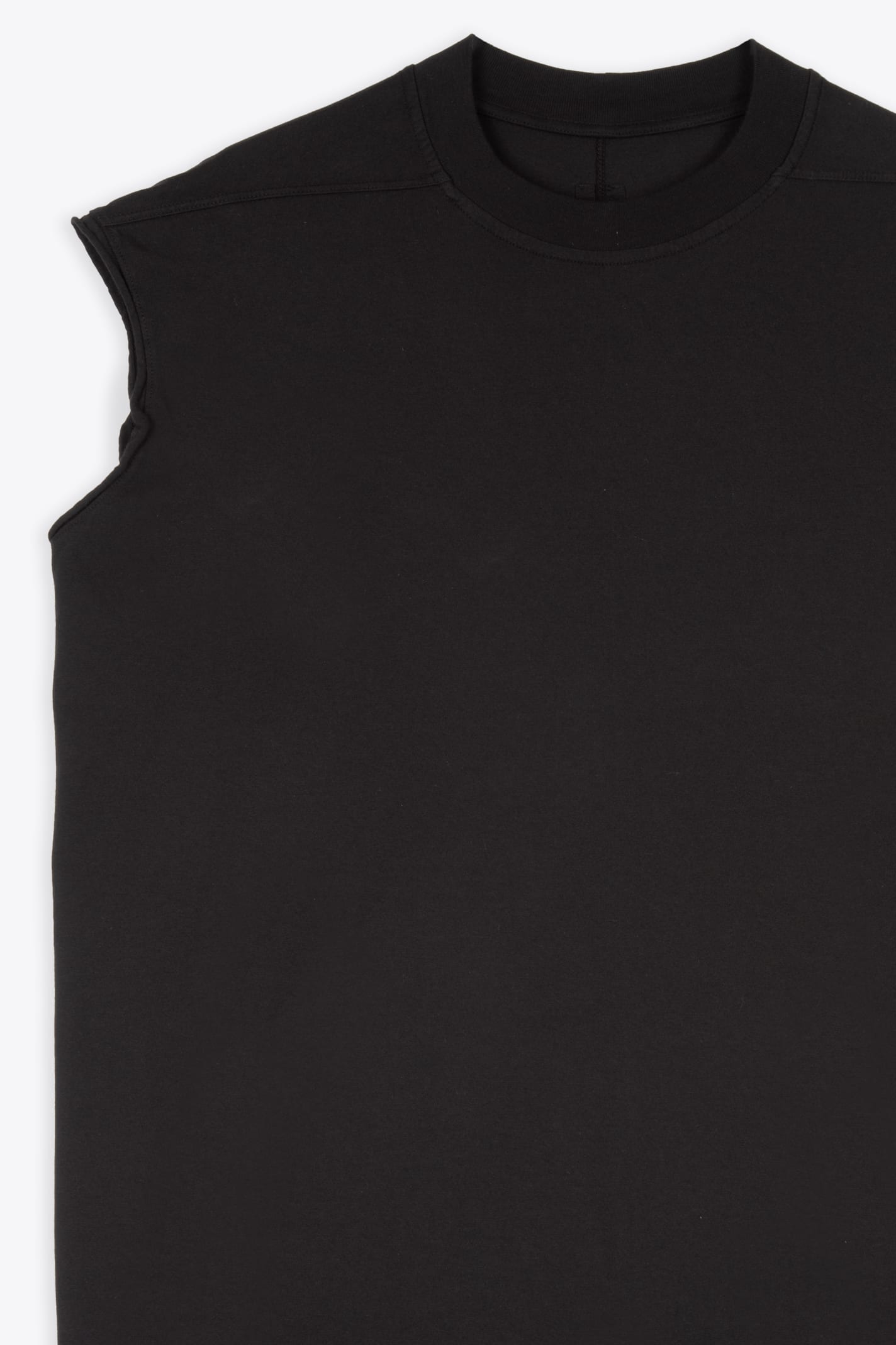 Shop Drkshdw Tarp T Black Cotton Oversized Sleveless T-shirt - Tarp T In Nero