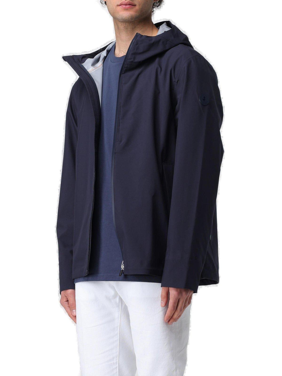 Shop Save The Duck Jari Logo Patch Hooded Jacket