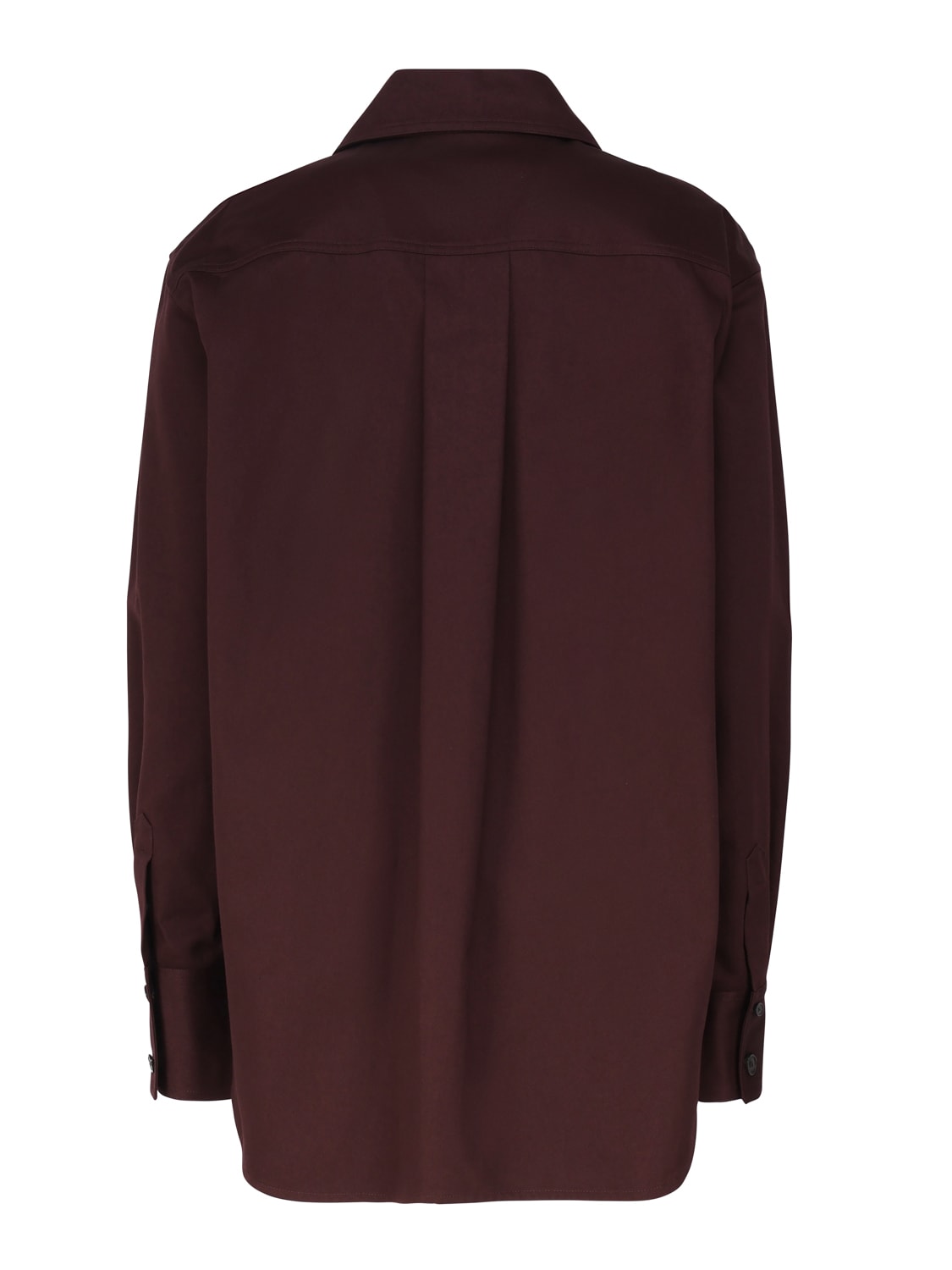 Shop Saint Laurent Saharienne Cotton Shirt In Aubergine