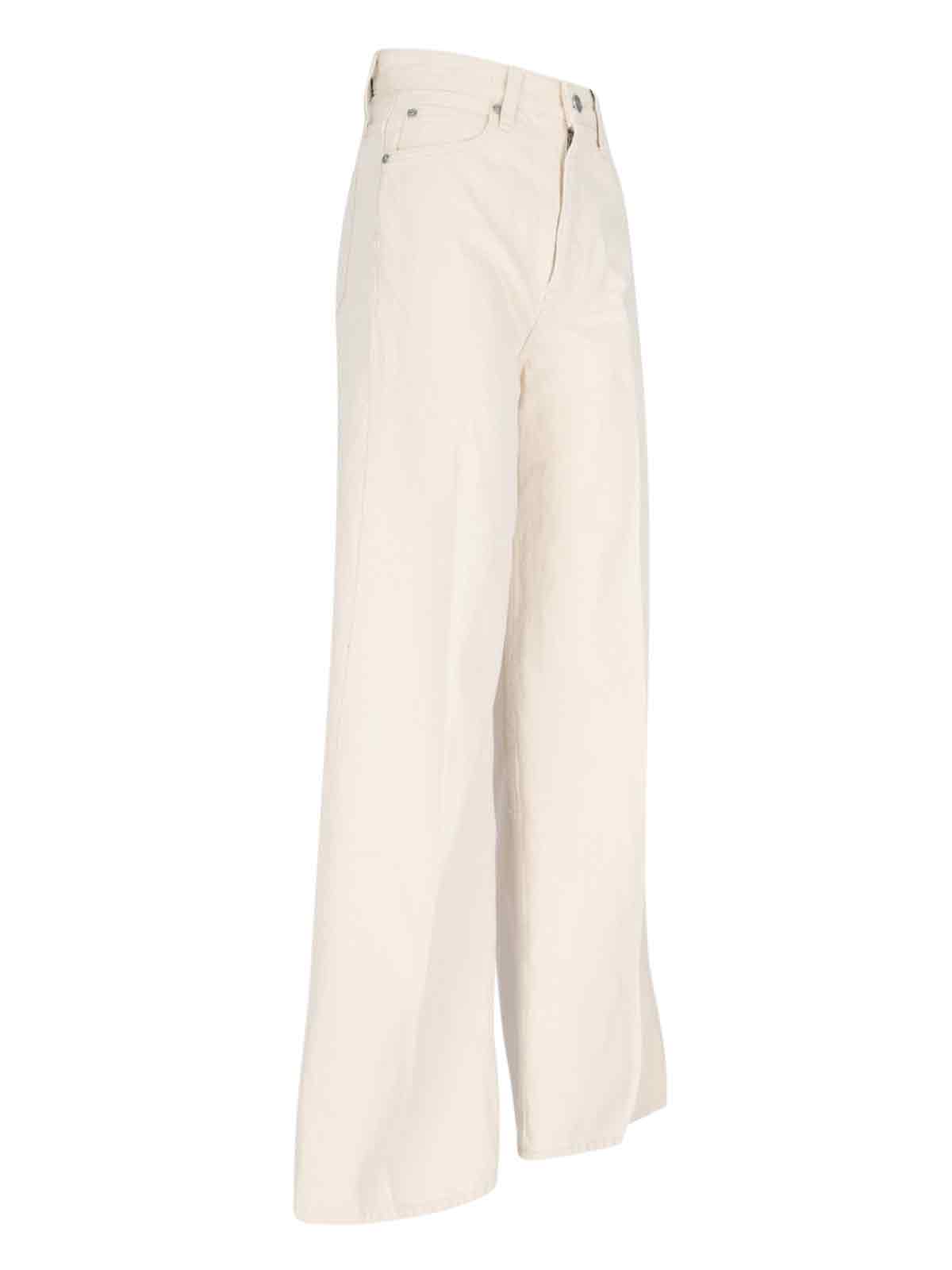 Shop Calvin Klein Palazzo Jeans In Cream