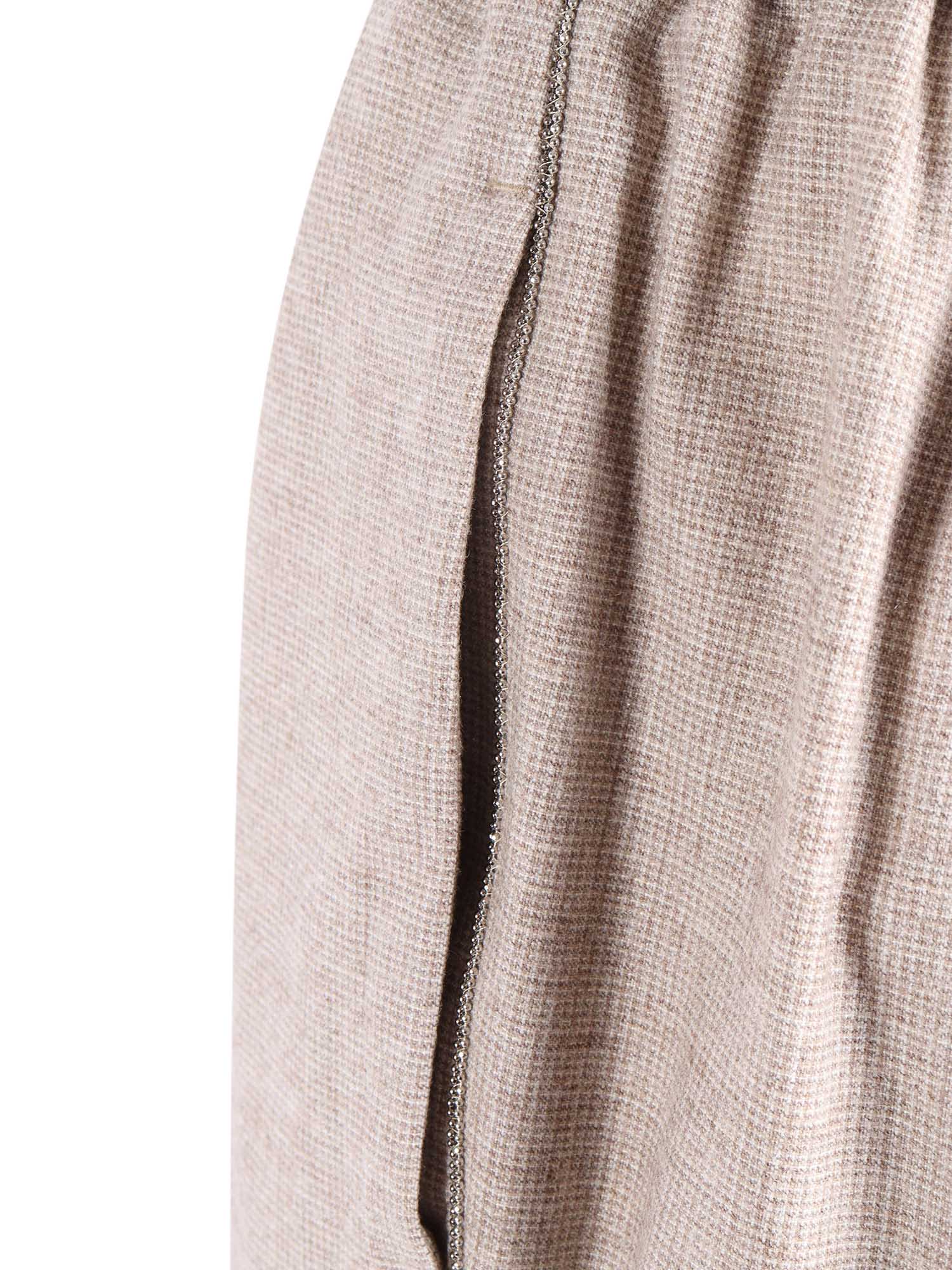 Peserico Checked Tapered Trousers In Neutral