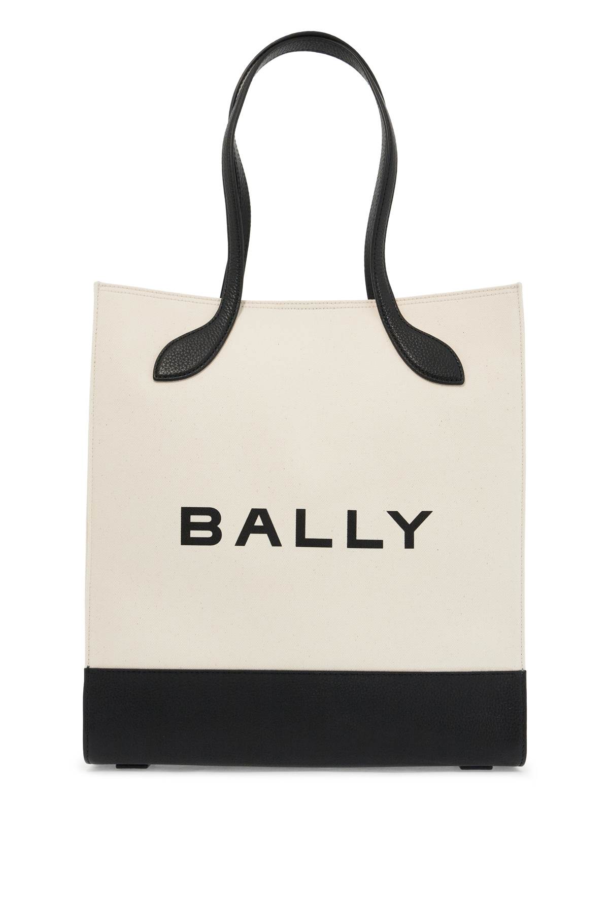 Shop Bally Bar Keep On Tote Bag In Natural/black+oro (white)