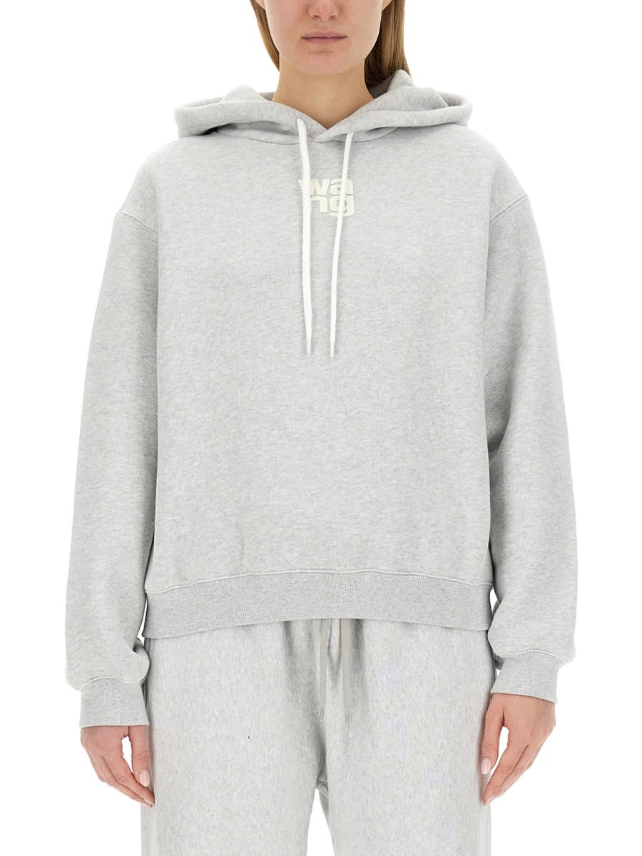Shop Alexander Wang T Essential Sweatshirt In Grey