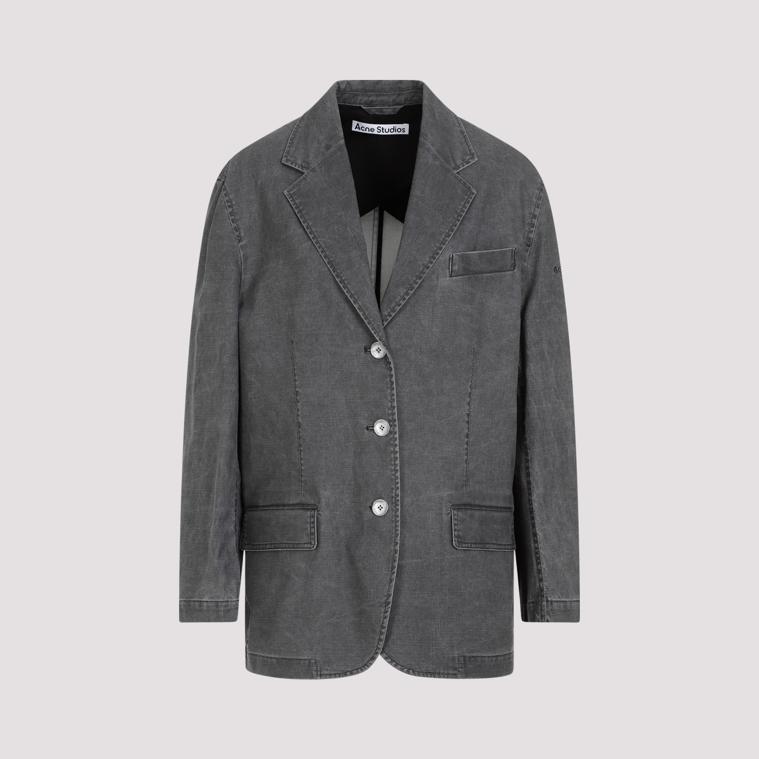 Shop Acne Studios Cotton Jacket In Black