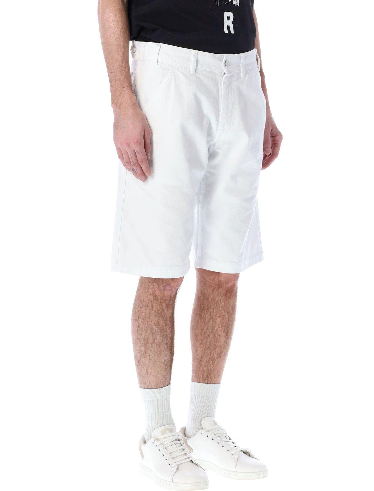 Shop Raf Simons Logo Patch Skate Bermuda Shorts In White