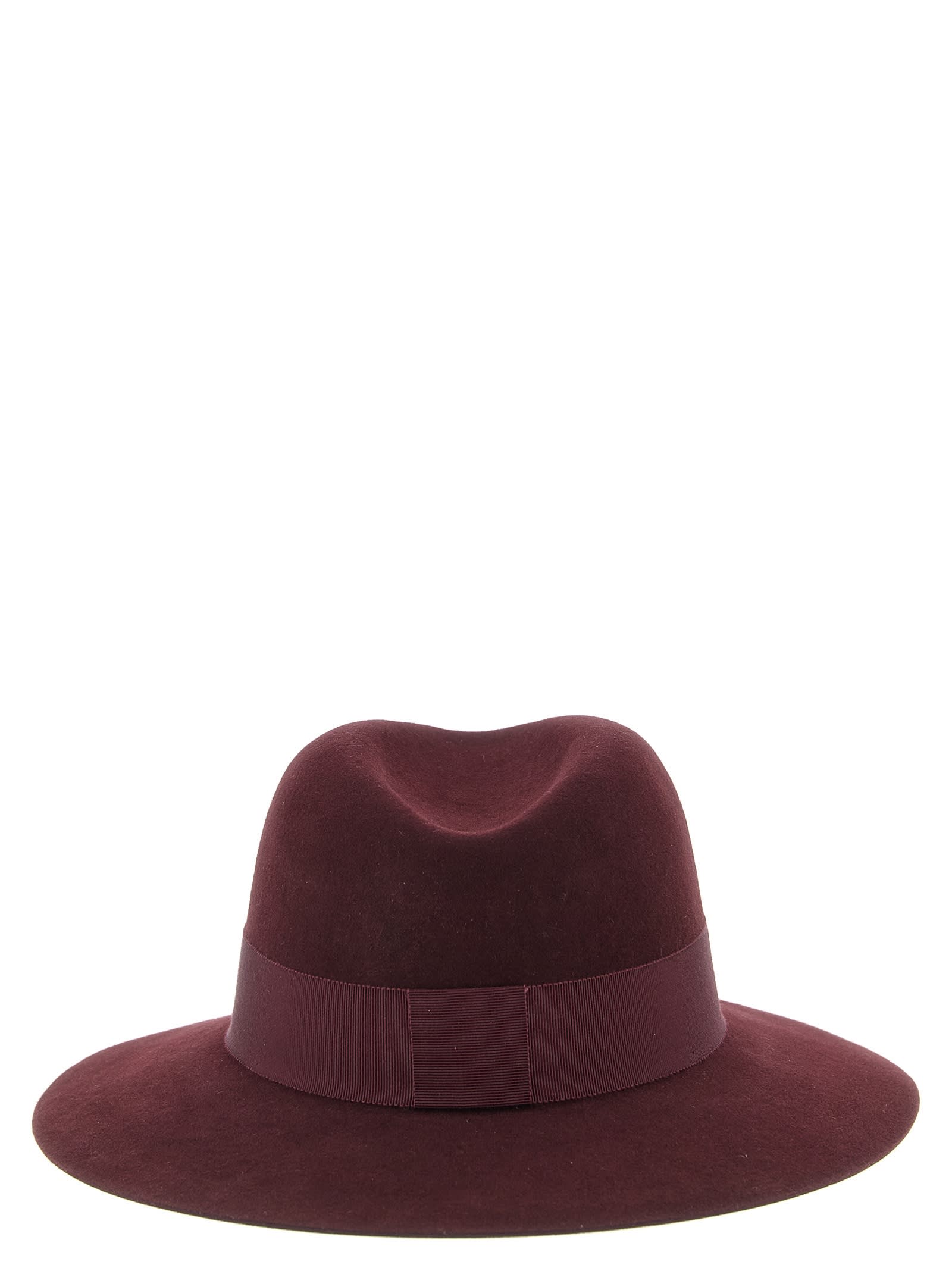 Maison Michel Henrietta Hat In Burgundy