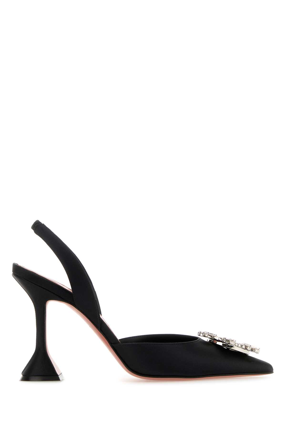 Black Satin Begum Pumps