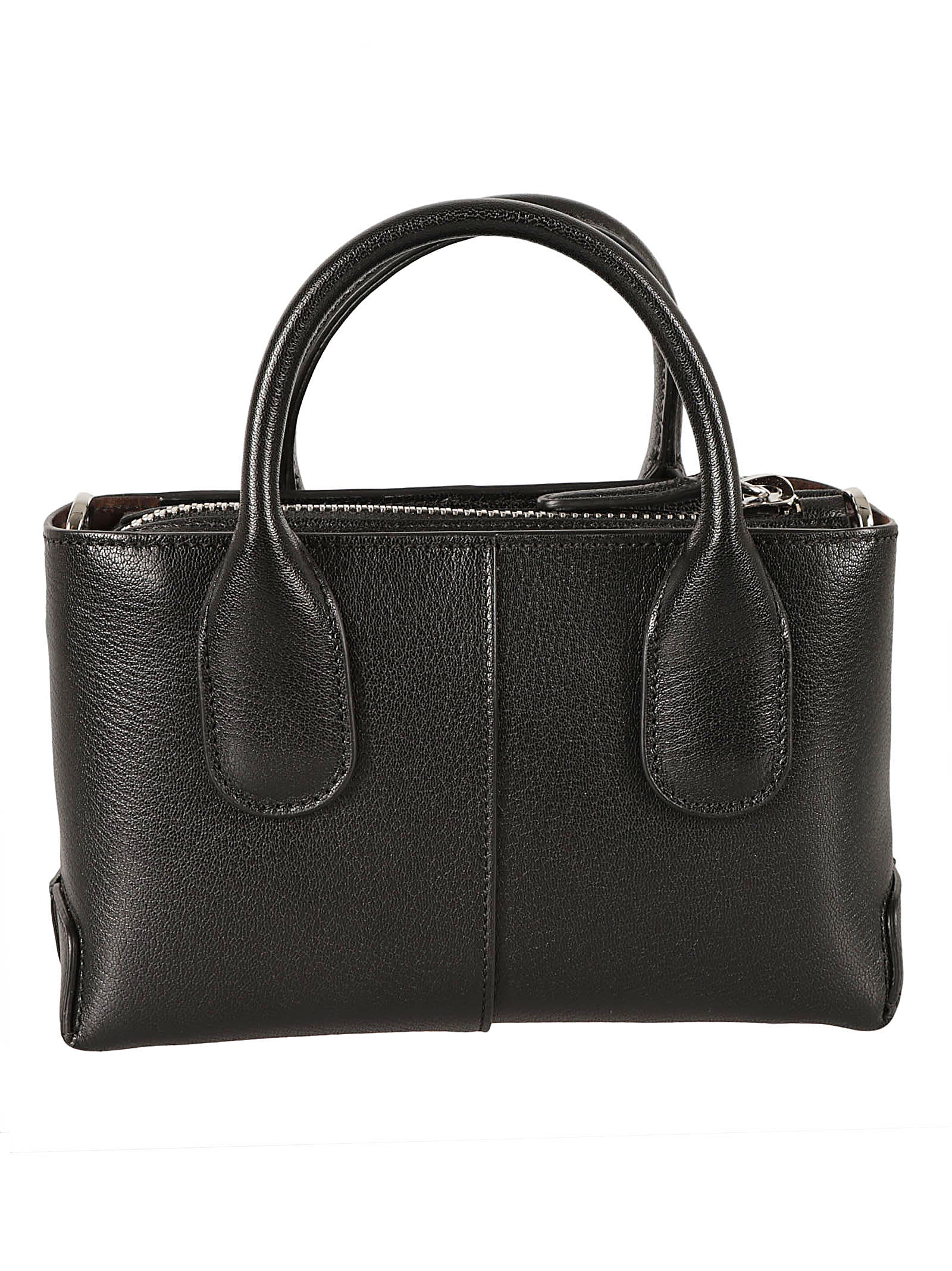 Shop Tod's Logo Patch Top Zip Tote In Black