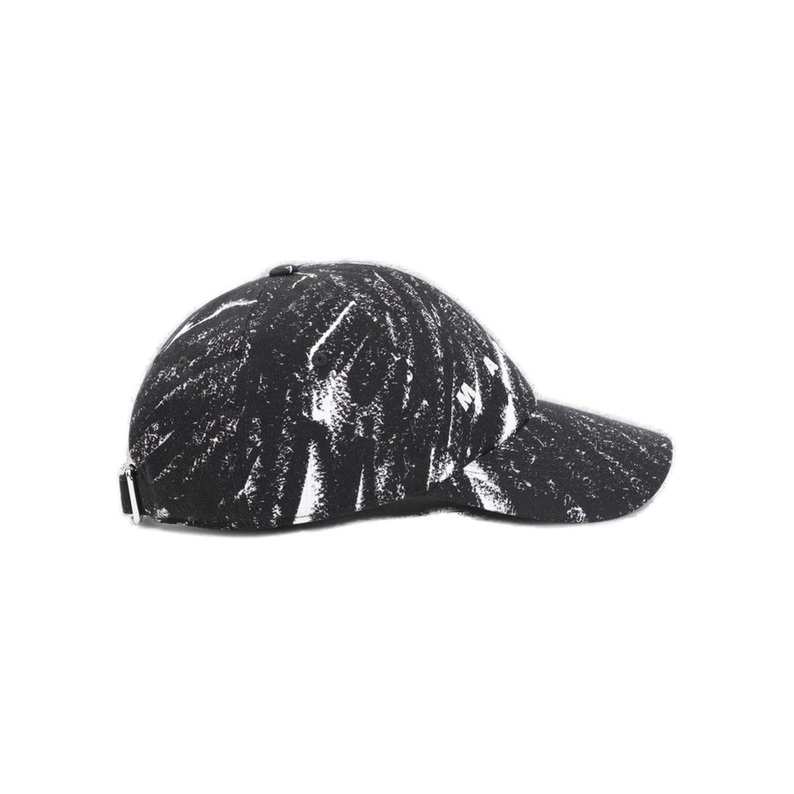 Shop Marni Logo Printed Baseball Cap In Nero