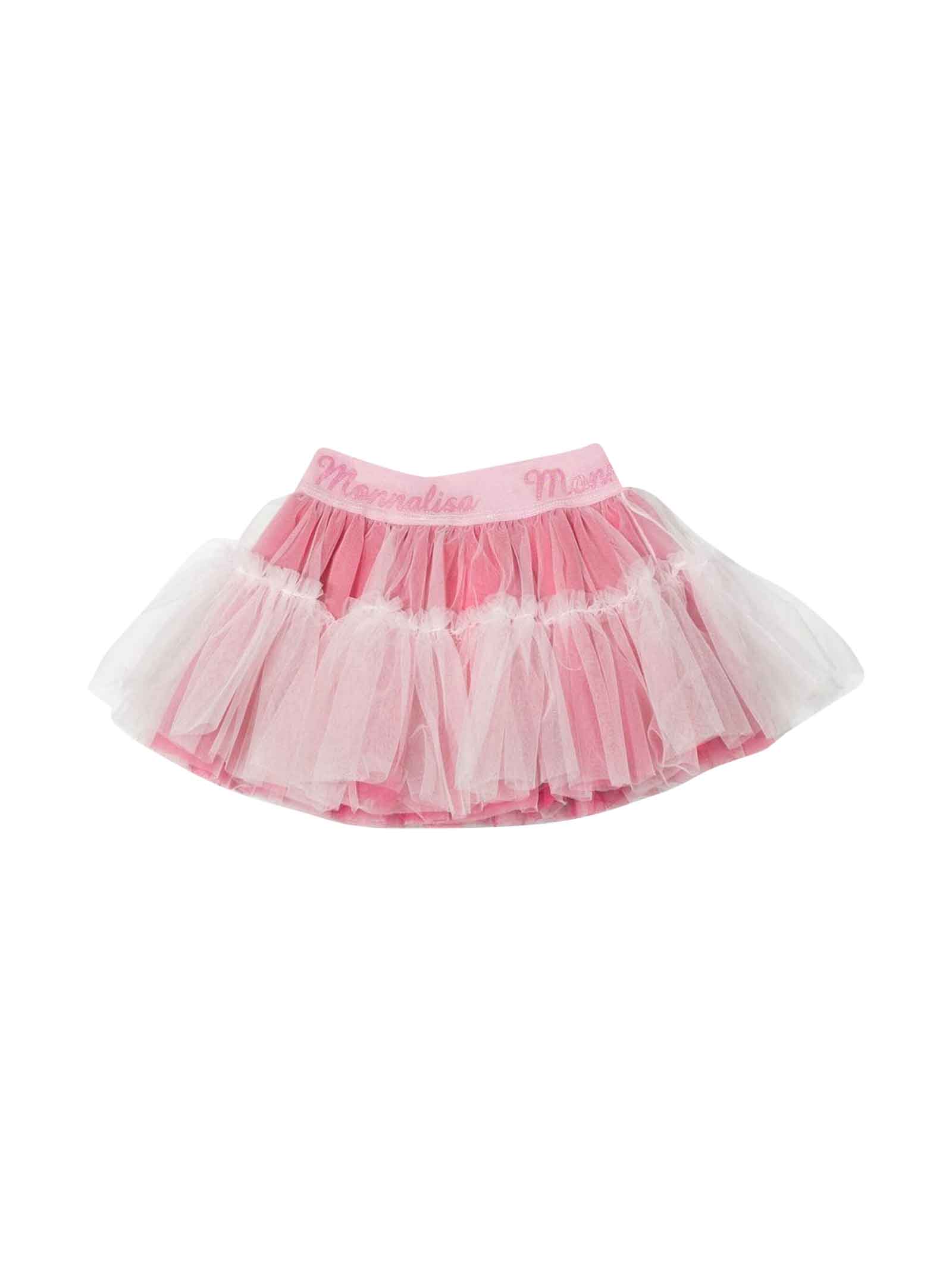 Shop Monnalisa Pink Skirt Baby Girl