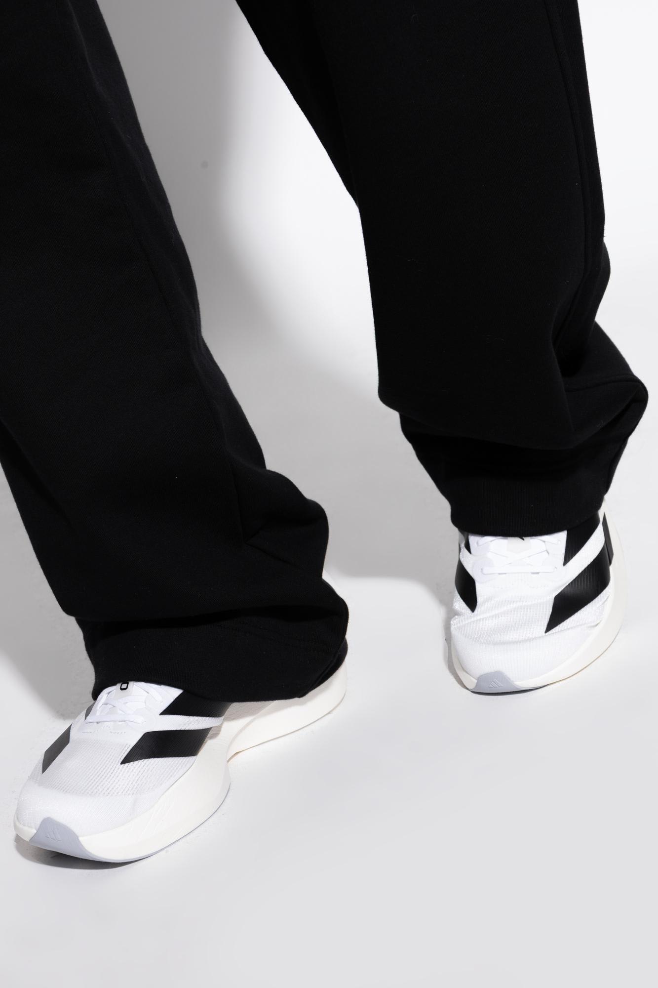 Adidas Originals Adidas Adizero Evo White Sneakers With Signature 3-stripes In Gray