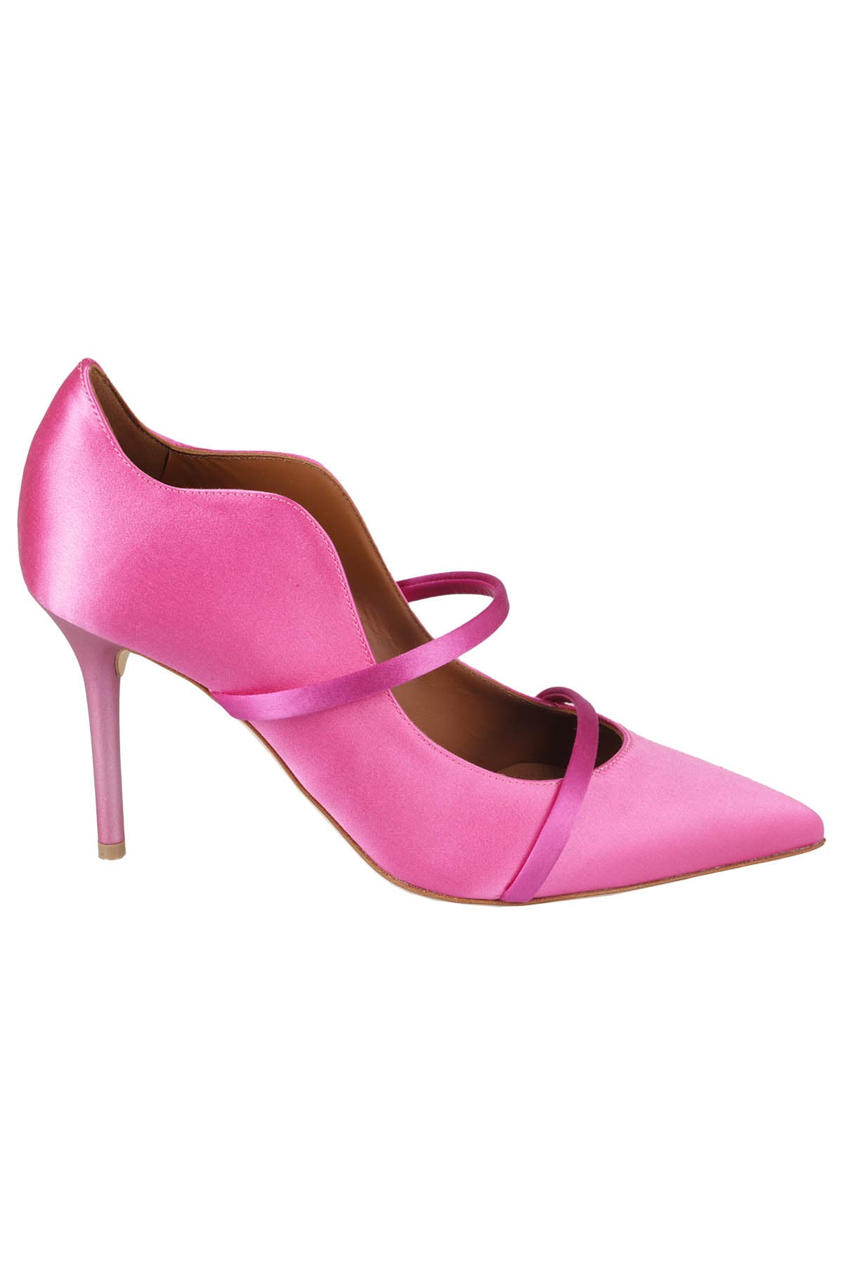 Malone Souliers Satin In Pink Berry