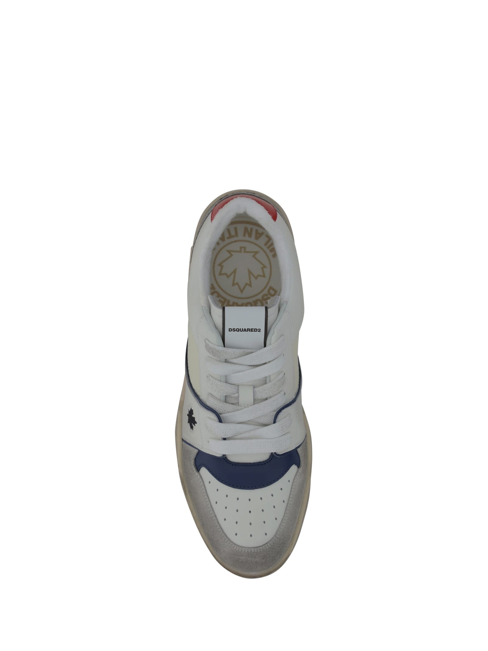 Shop Dsquared2 Sneakers In Bianco+blu+rosso