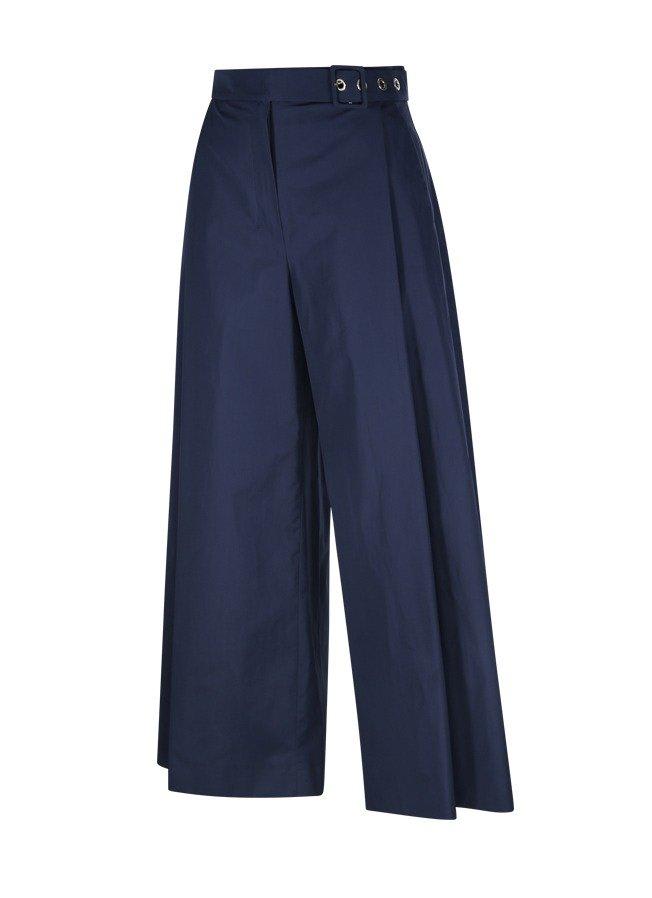 Shop 's Max Mara Belted Wide Leg Pants In Blue