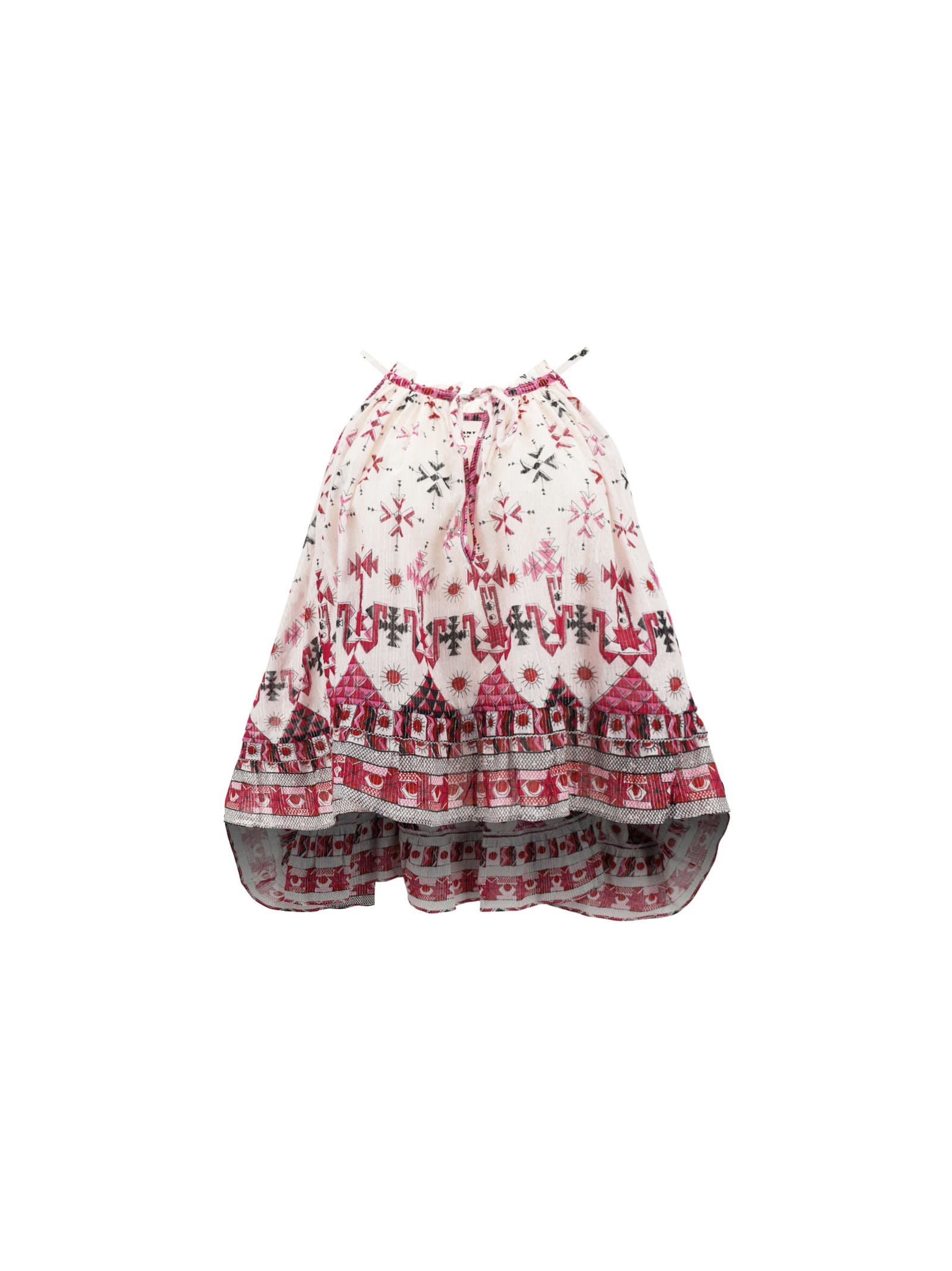 Isabel Marant Étoile Metallic Threading Draped Top In White