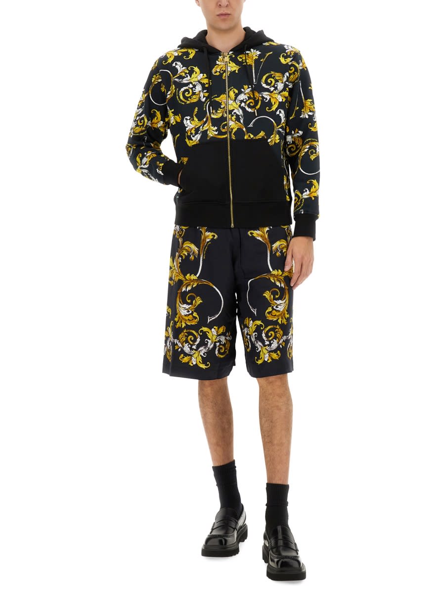 Shop Versace Jeans Couture Shorts In Black