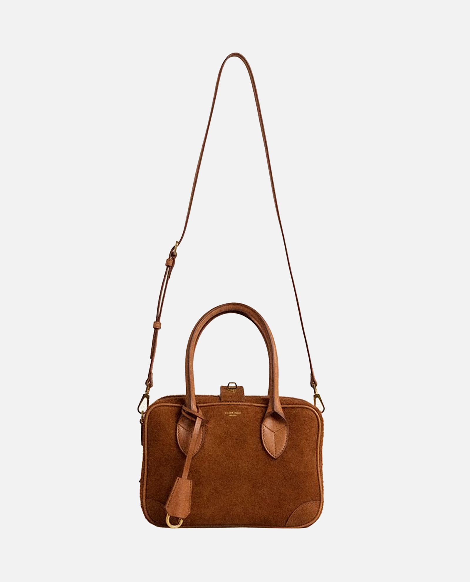 Golden Goose Women Vita Bag Furry And Leather Body Gold Metal Details In Brown