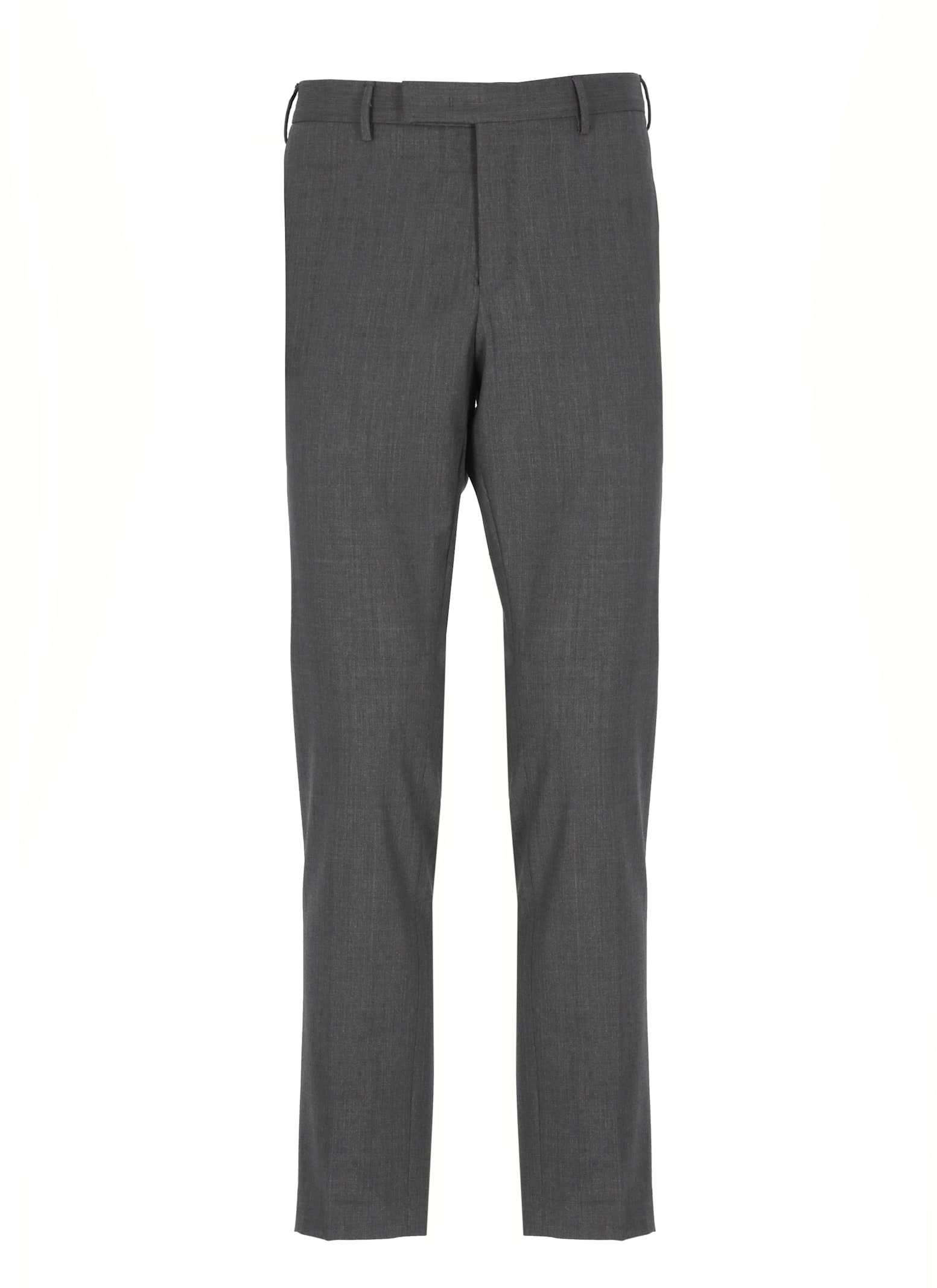 Pt Torino Rebel Stretch Wool Trousers In Gray