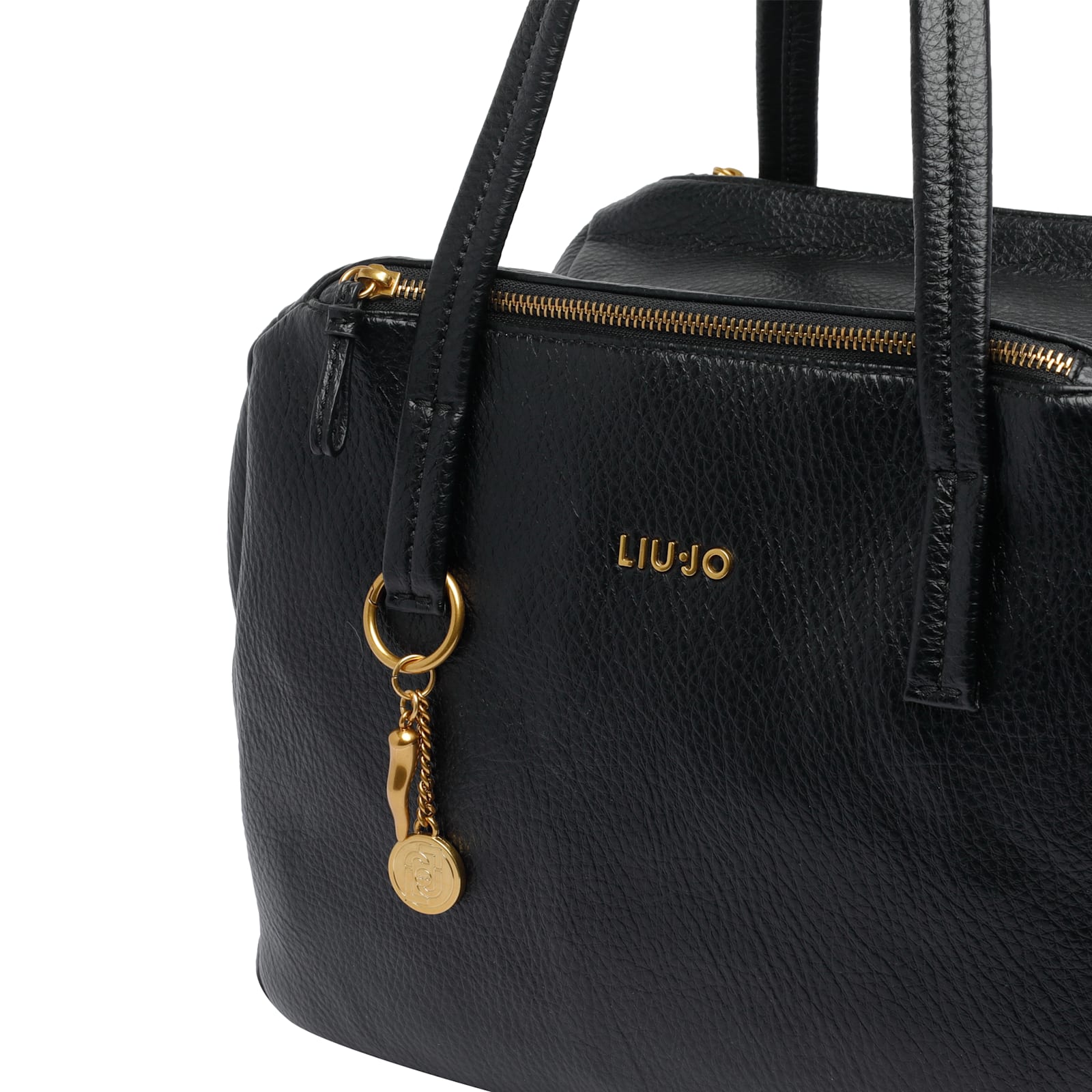 Liu •jo Medium Logo-plaque Tote Bag In Black