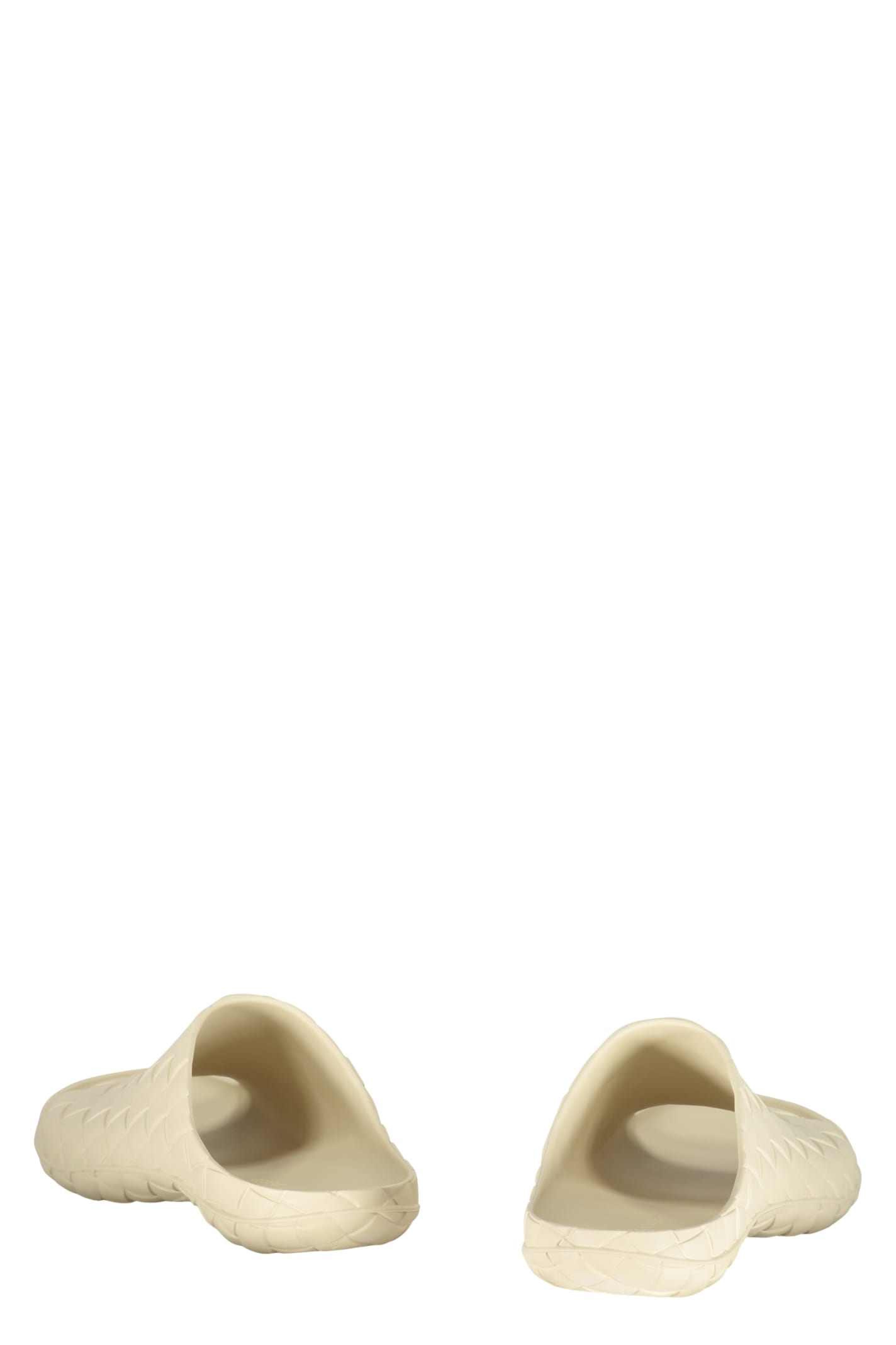 Bottega Veneta Logo Flat-bottomed Open-toed Cool Drag In White