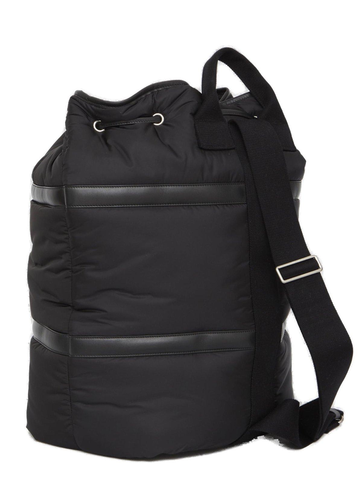 Shop Saint Laurent Rive Gauche Drawstring Backpack In Black