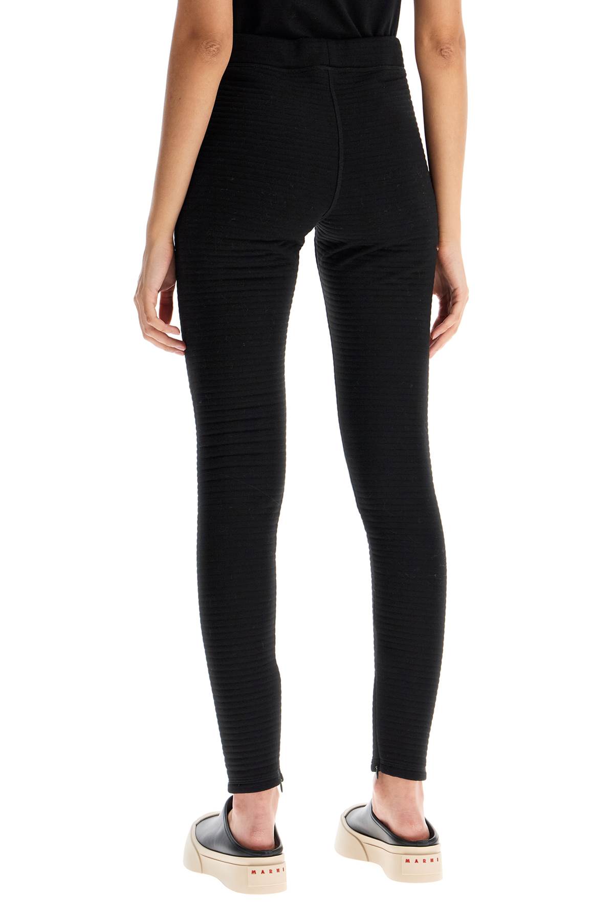 Shop Jil Sander Jersey Knit Leggings With In Black (black)