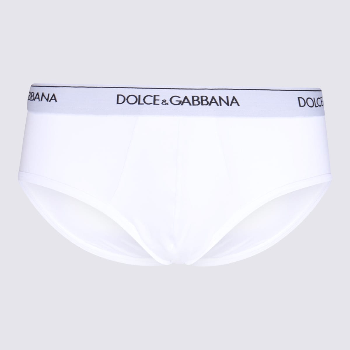 Dolce & Gabbana White Cotton Two Pack Logo Briefs