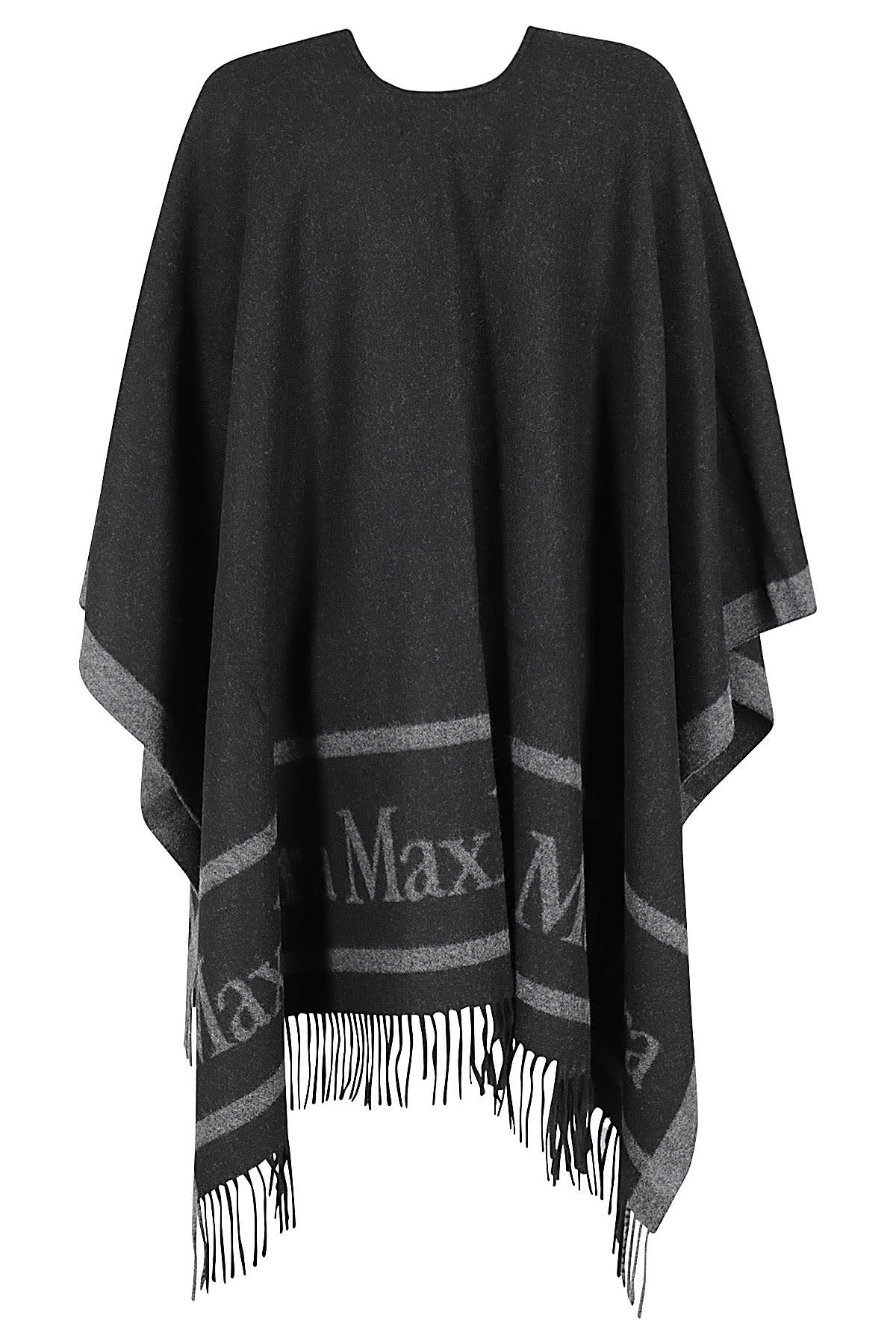 Max Mara Hilde Logo Cape In Black