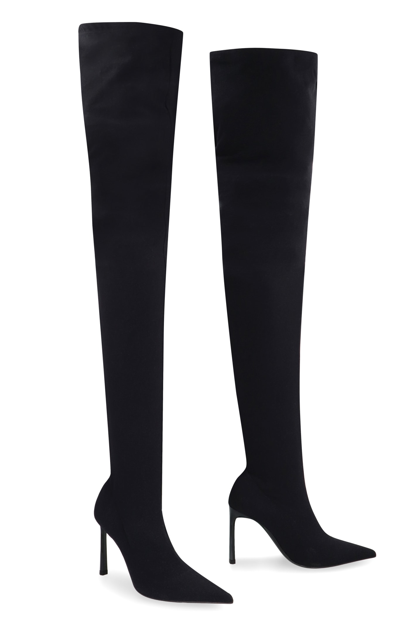 Shop Sergio Rossi X Wolford - Over-the-knee Boots In Black