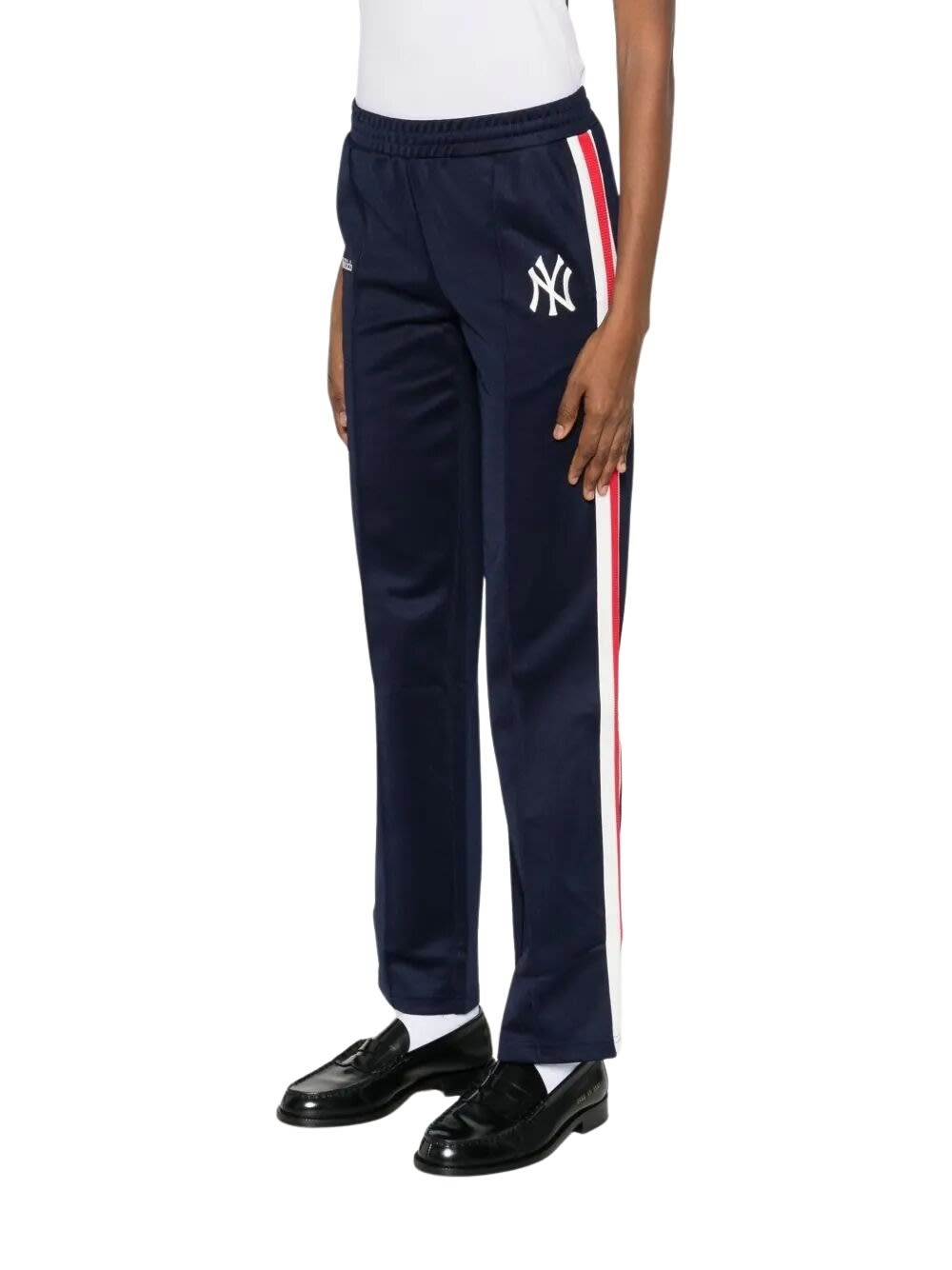 Sporty &amp; Rich Yankees Serif Track Pant In Blue