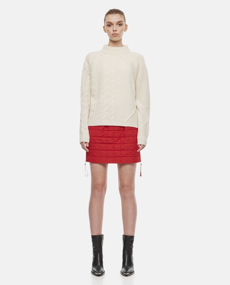 Shop Max Mara Quilted Nylon Kim Miniskirt In Red