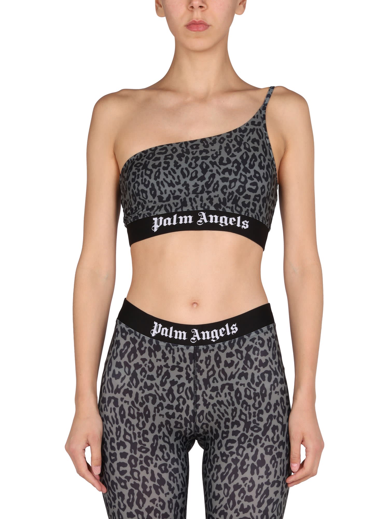 Palm Angels Crop Top With Animal Pattern