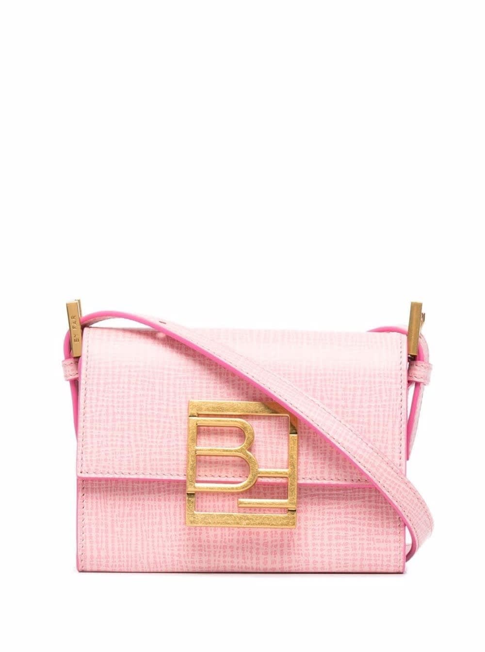 BY FAR Pink Leather Crossbdoy Bag With Logo Buckle