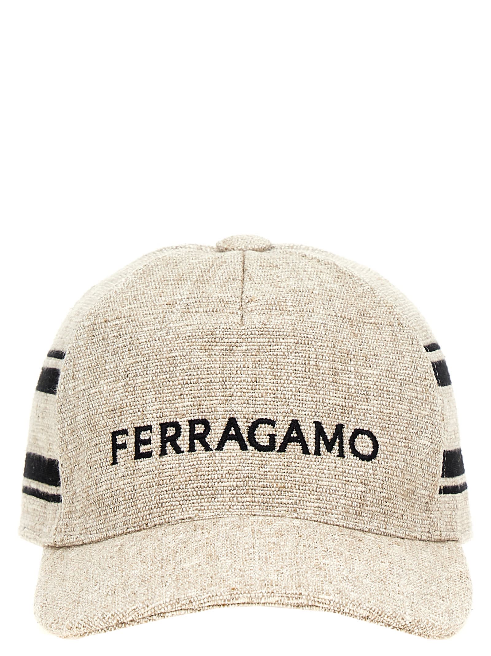 Shop Ferragamo Resort Baseball Cap In Beige