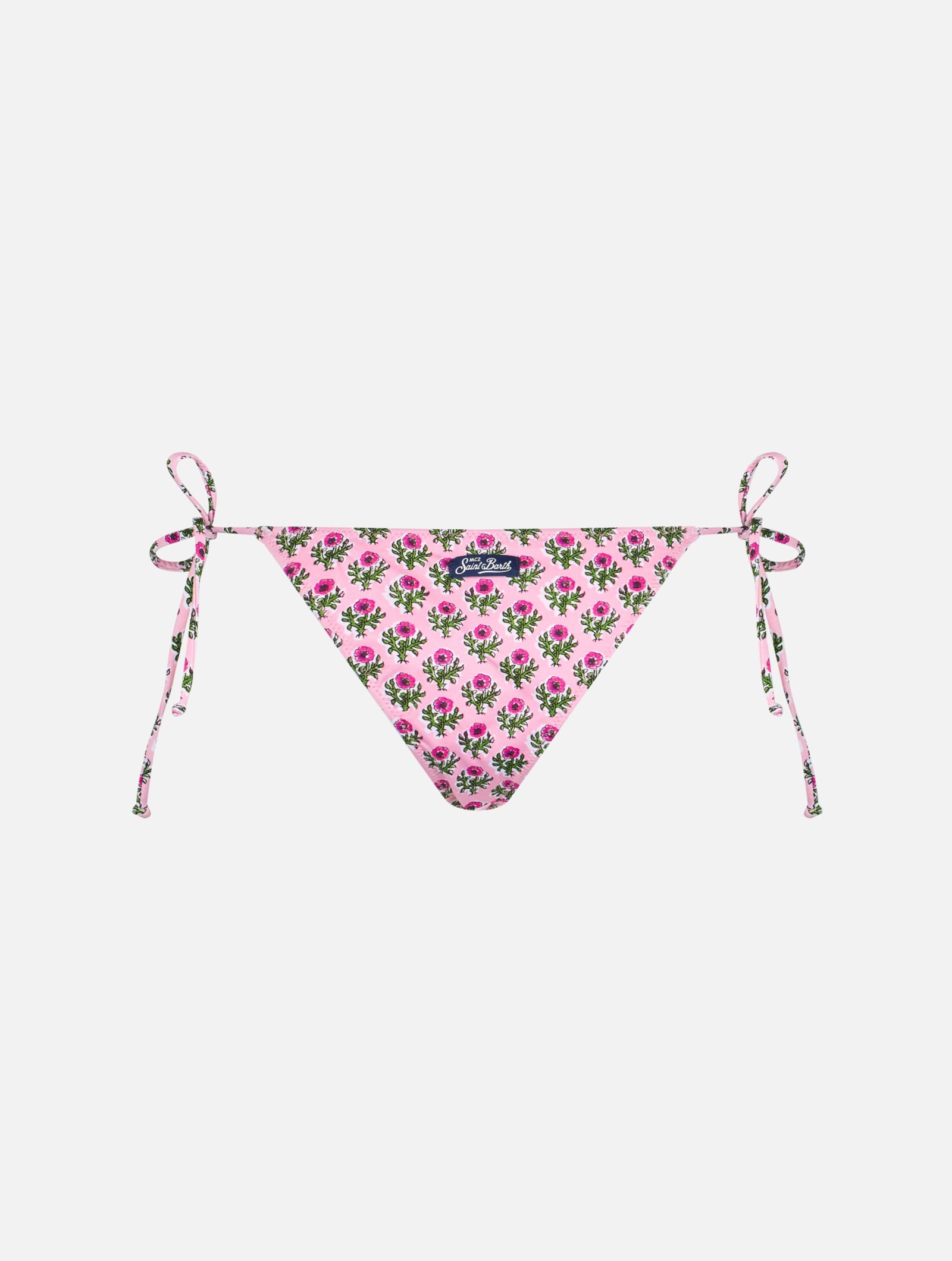 Mc2 Saint Barth Woman Radical Flower Classic Swim Briefs Marielle In Pink