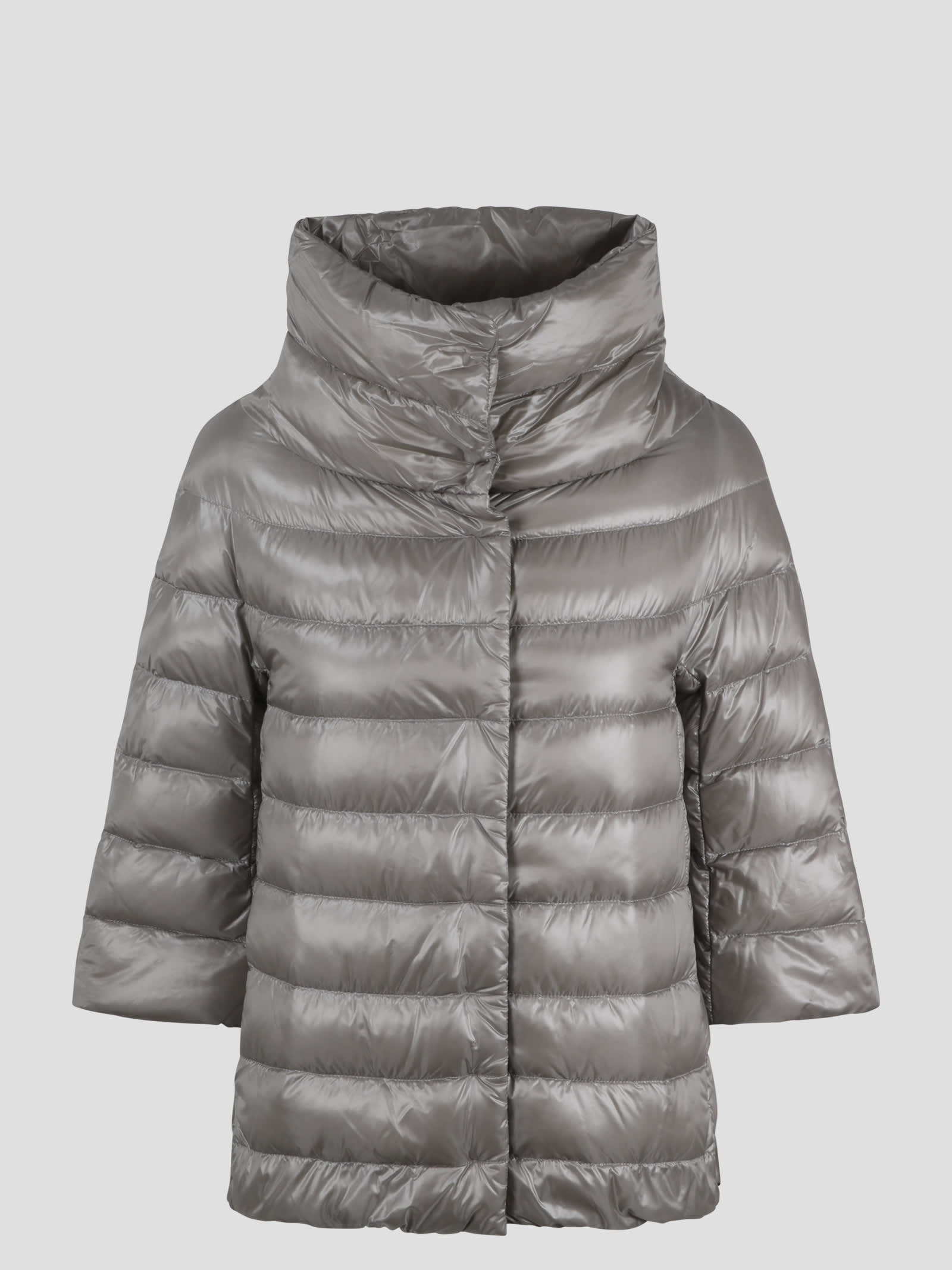 Herno High-neck Puffer Jacket In Grey