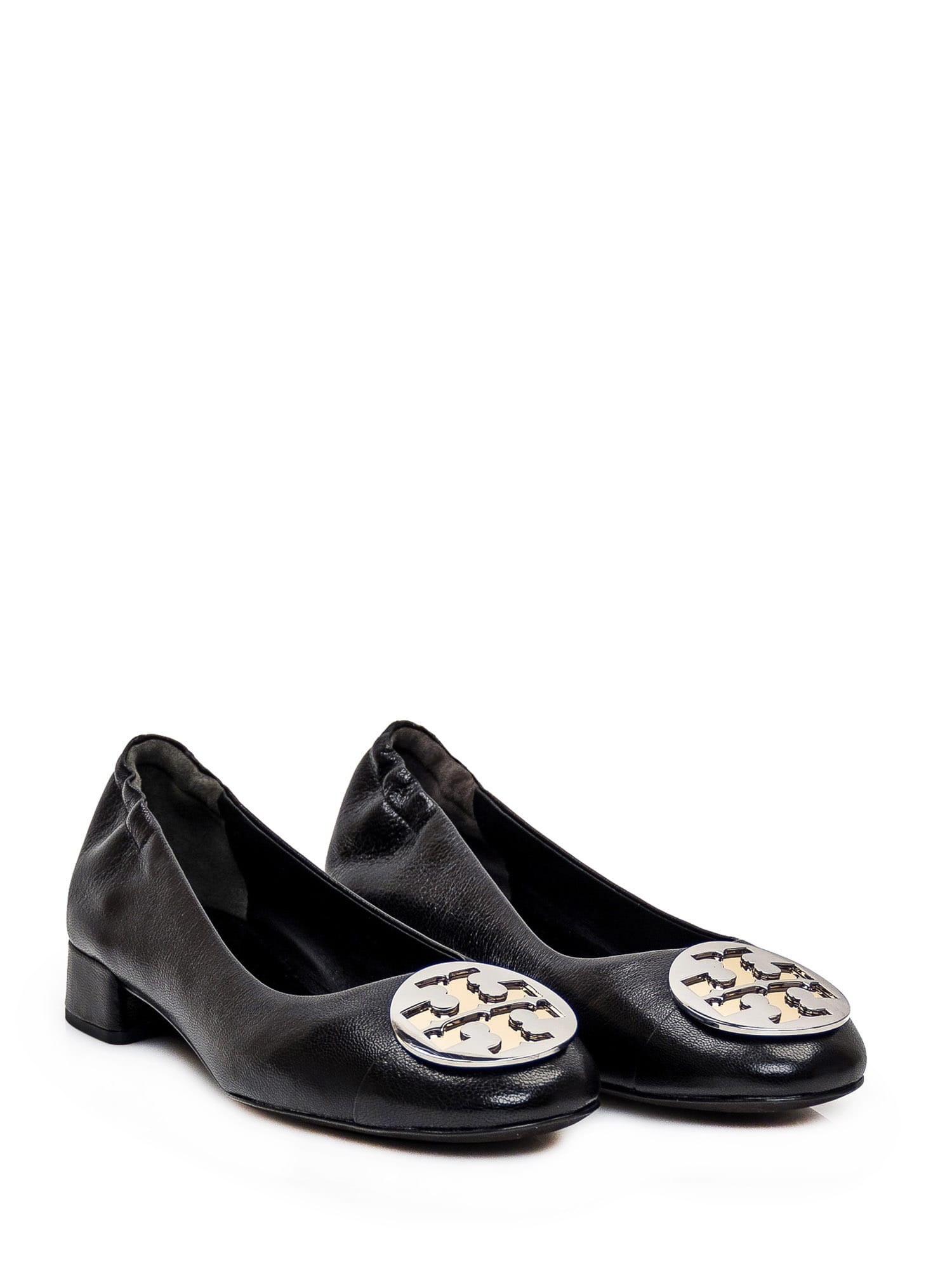 Shop Tory Burch Claire Heel Ballerina In Black