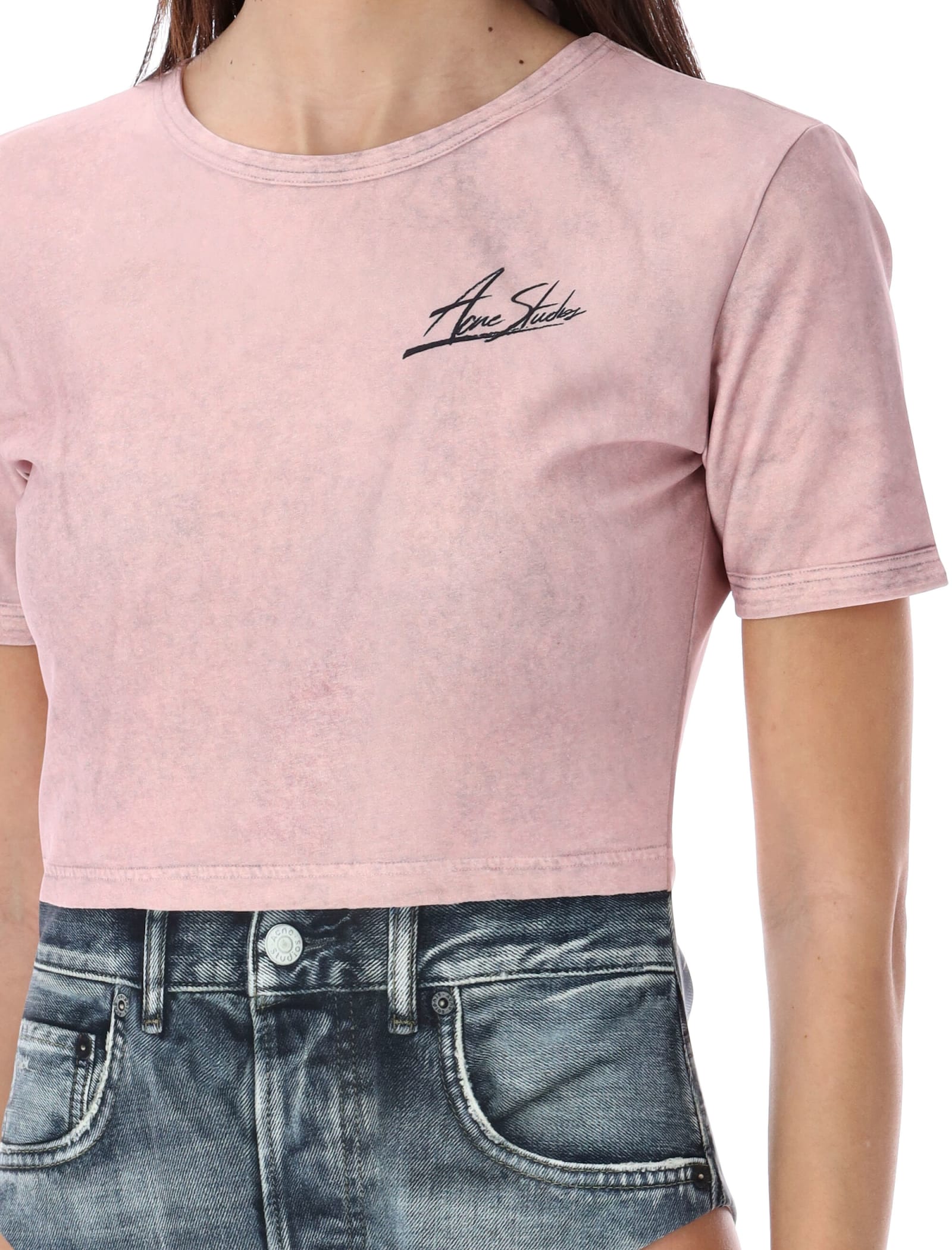 Shop Acne Studios Printed Body Suit In Pink Mulit
