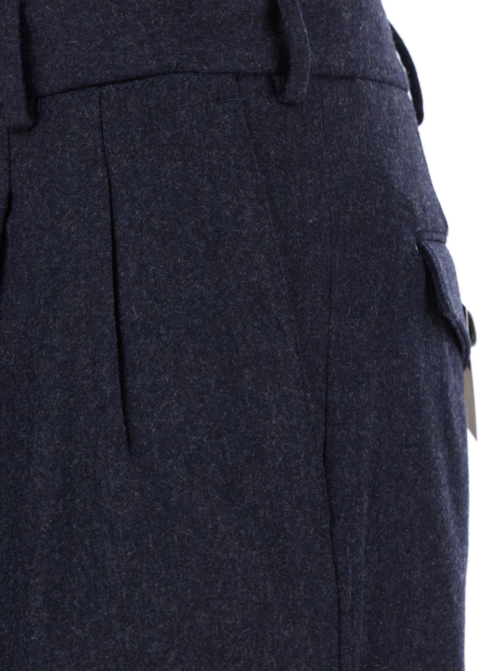 Pt Torino Pleated-cuffed Trousers In Blue