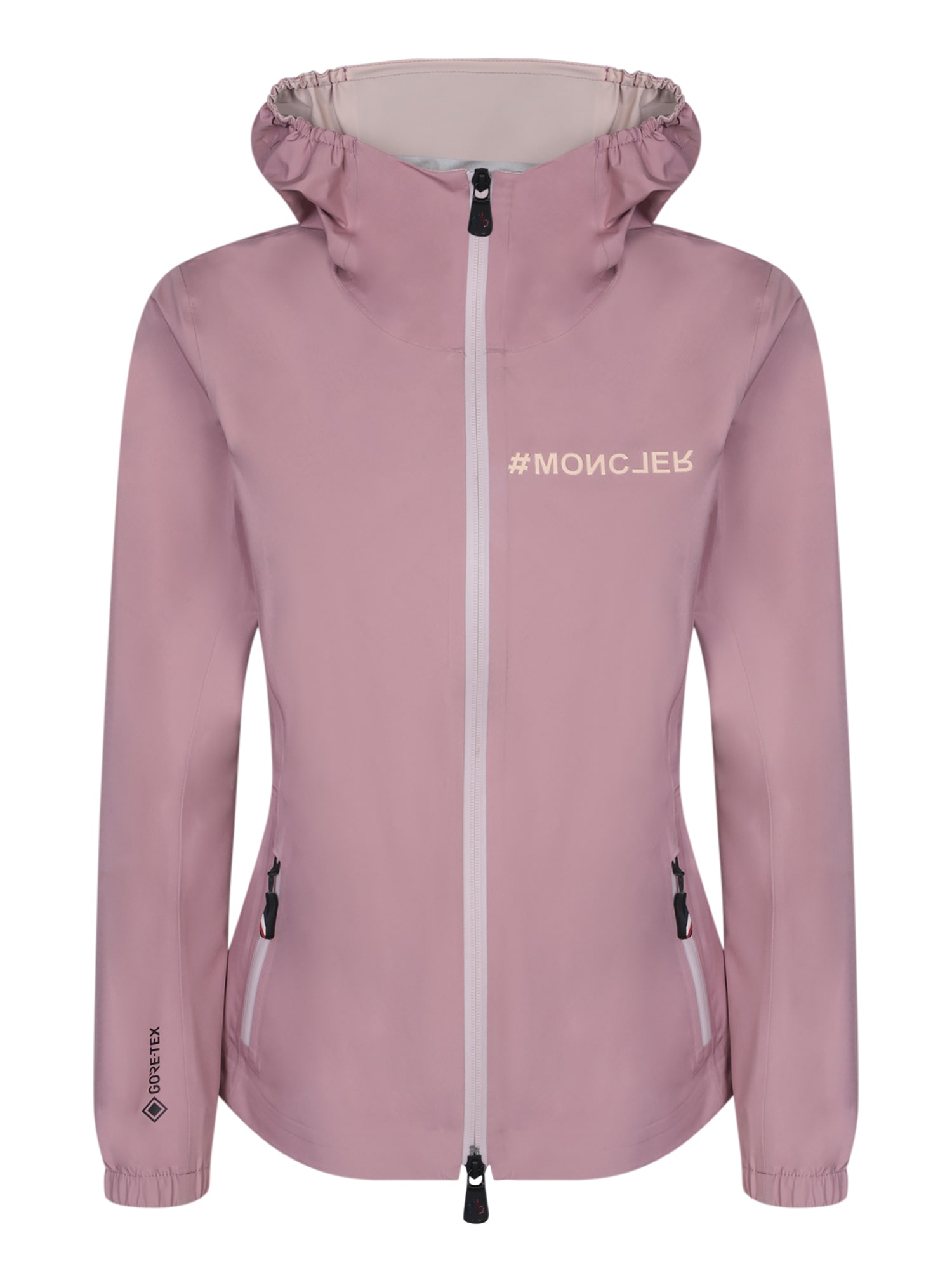 Shop Moncler Grenoble Valles Pink Jacket