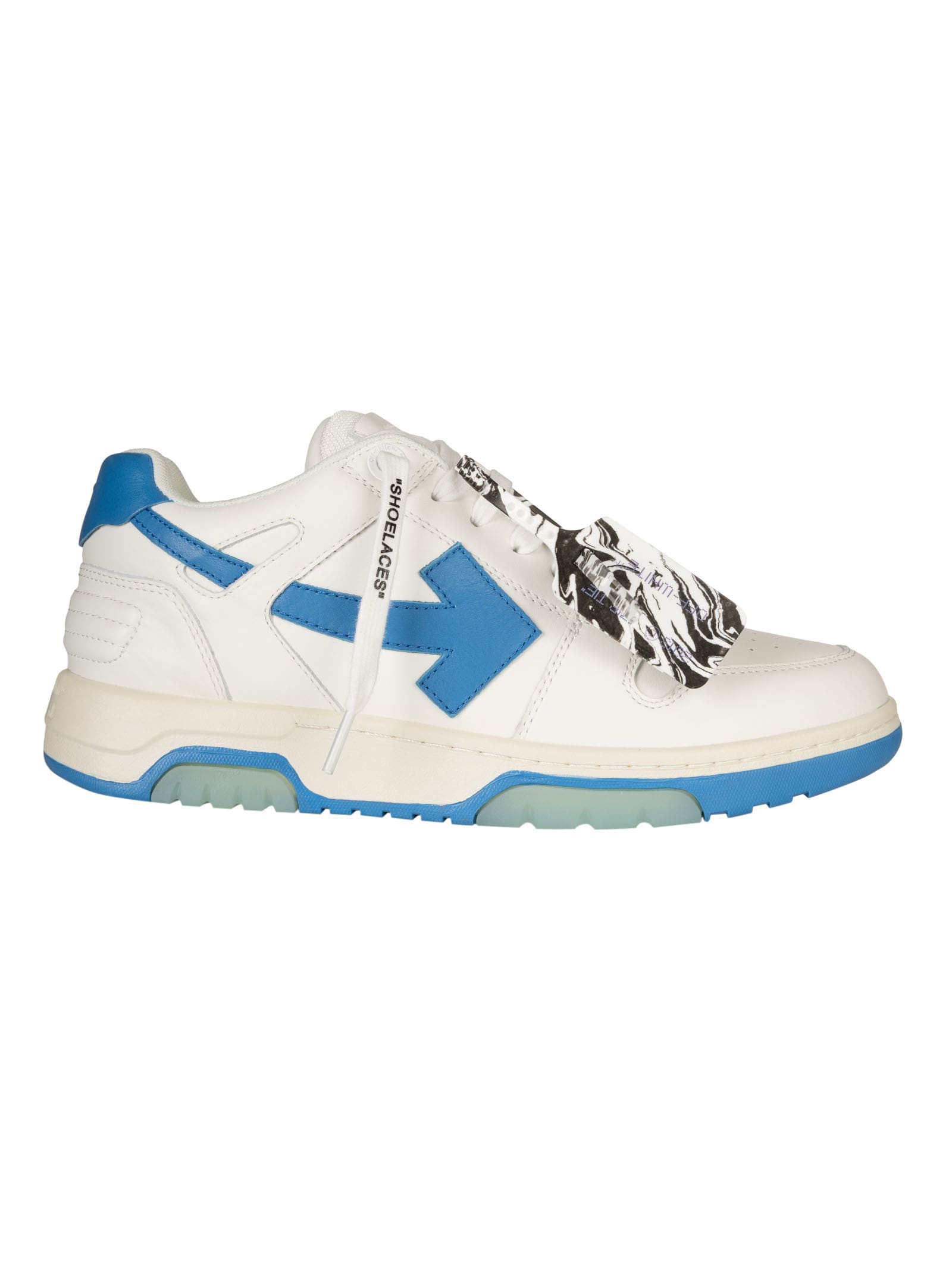 OFF-WHITE OUT OF OFFICE WALKING CALF trainers,OMIA189R21LEA001 0145 WHITE BLUE