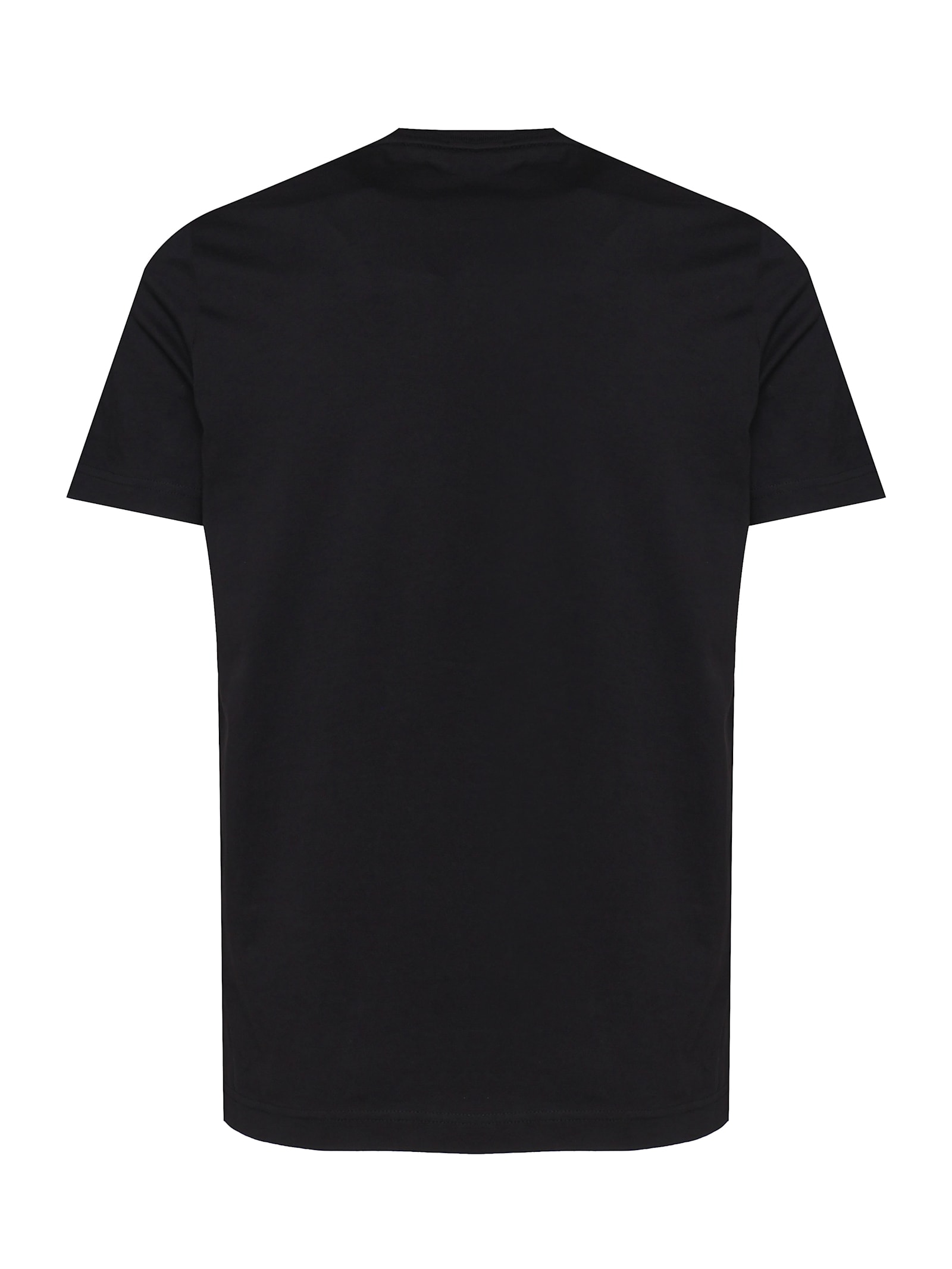 Shop Moncler Logo Printed Crewneck T-shirt In Black