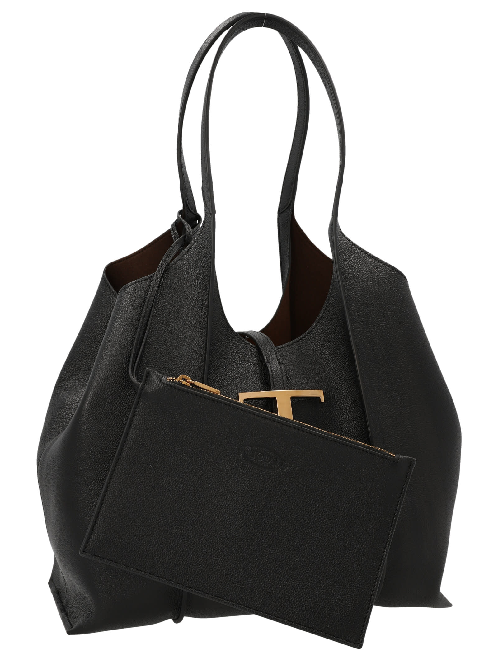 Shop Tod's Timeless Small Shopping Bag In Black