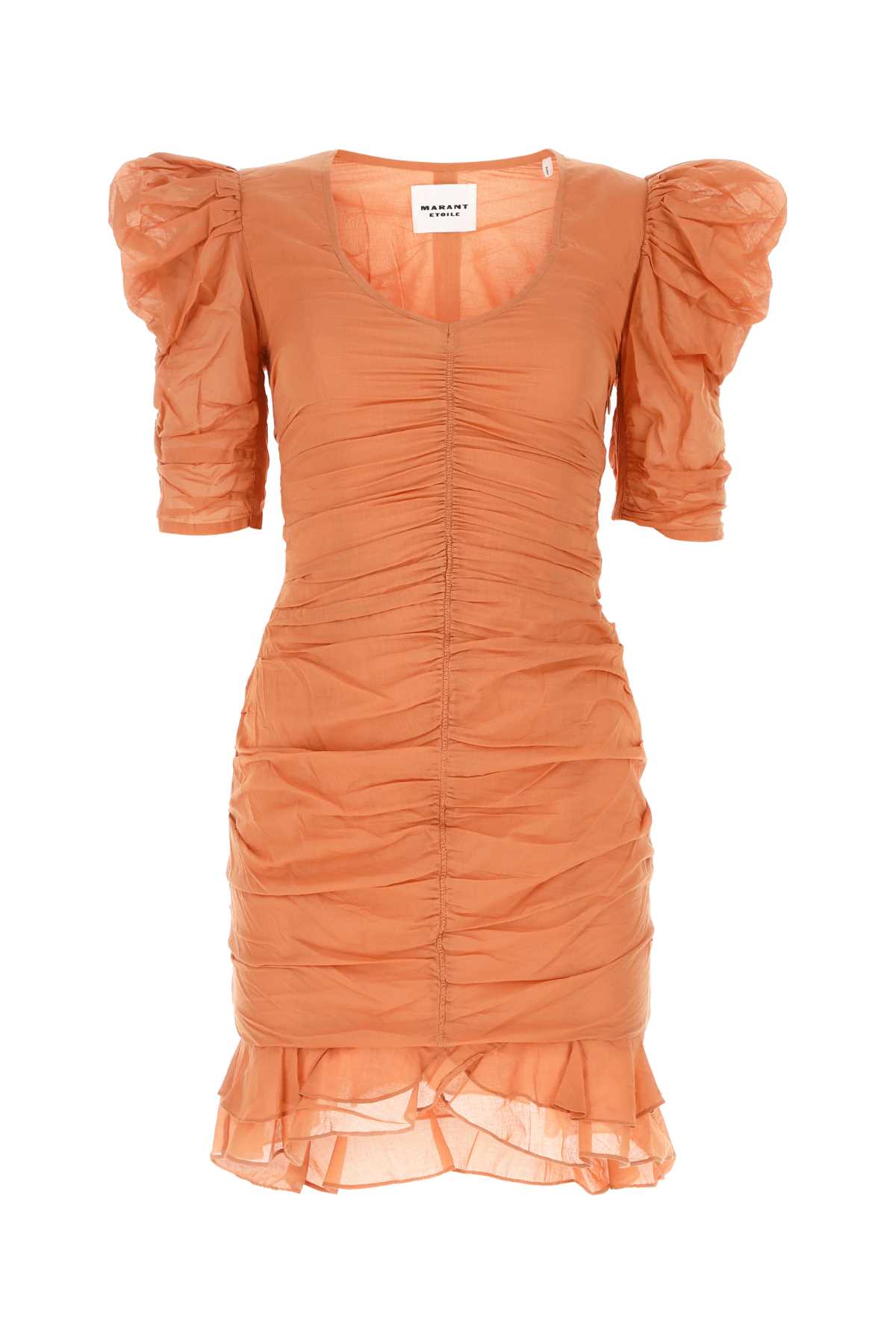 Marant Étoile Copper Cotton Sireny Mini Dress