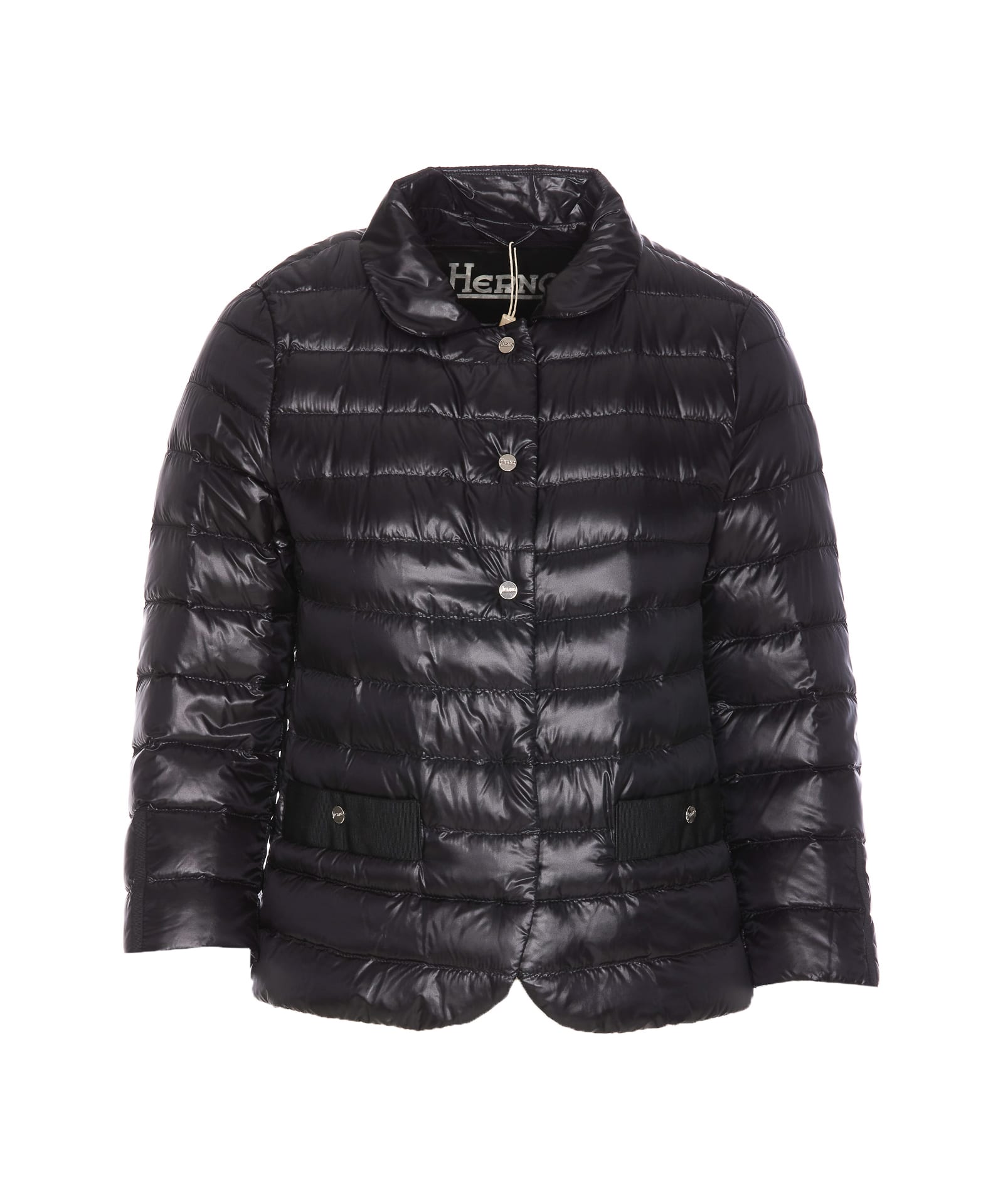 Shop Herno Light Down Jacket In Black