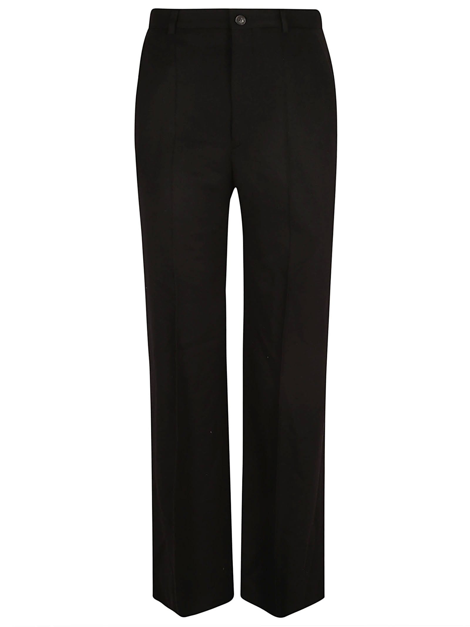 Balenciaga Long Straight Trousers In Black