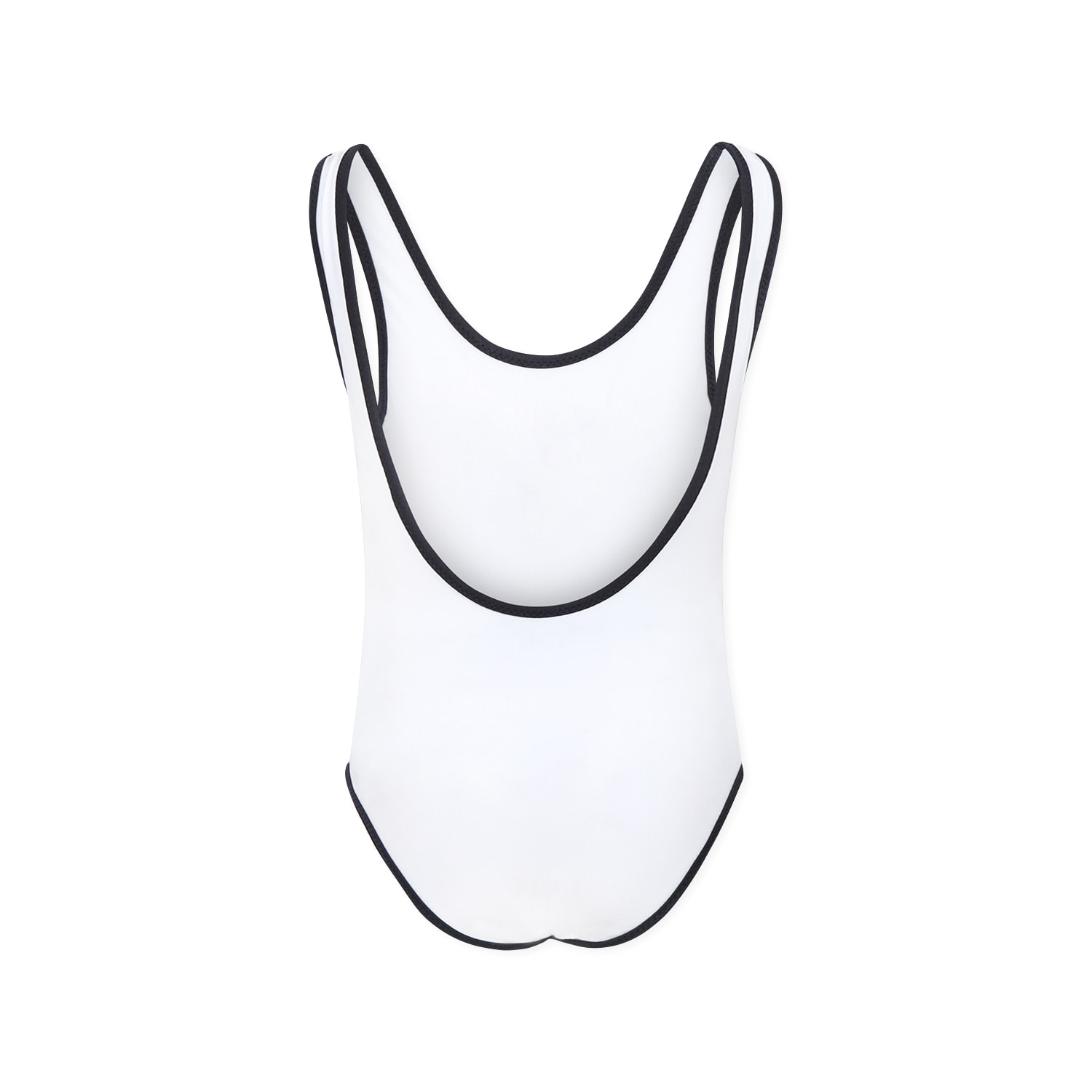 Balmain White Swimsuit For Girl With Logo In White