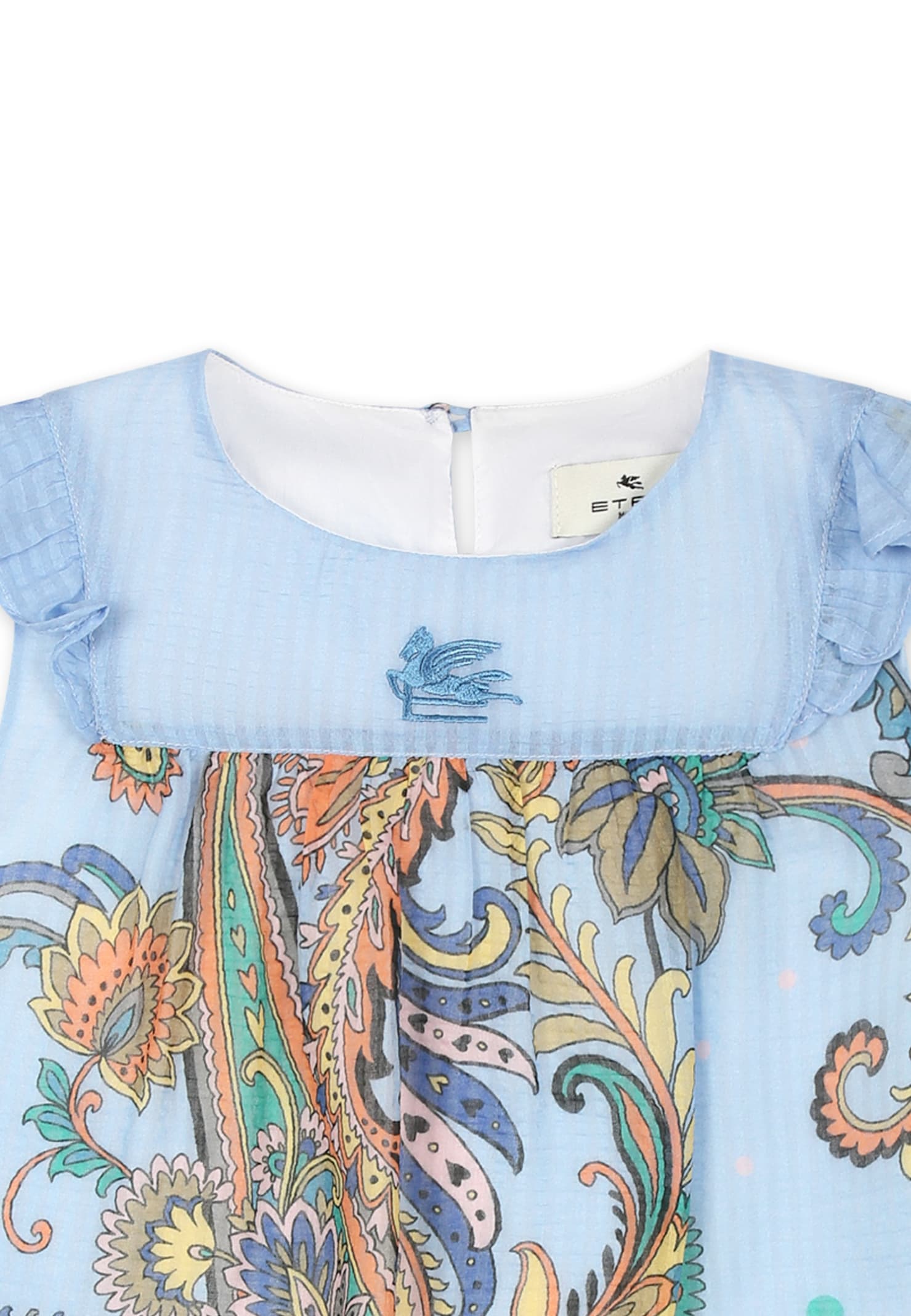 Etro Paisley-print Dress In Light Blue