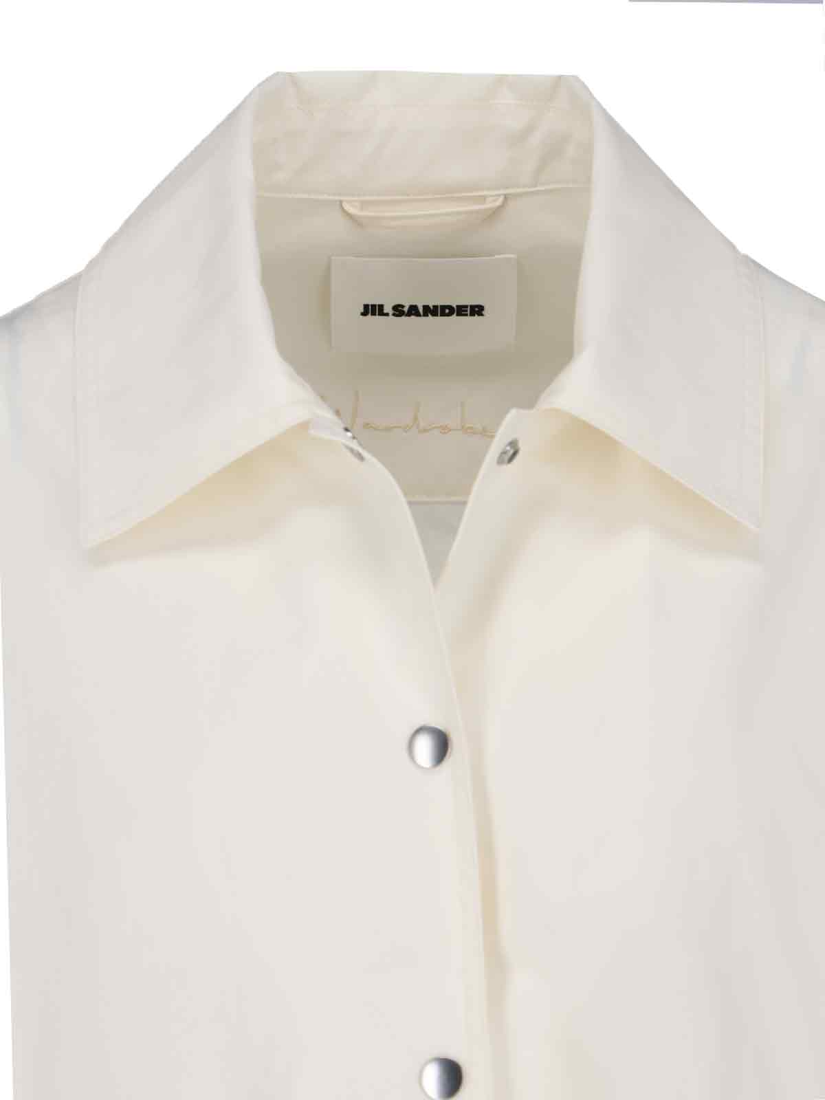 Shop Jil Sander Retro Logo Jacket In Bianco