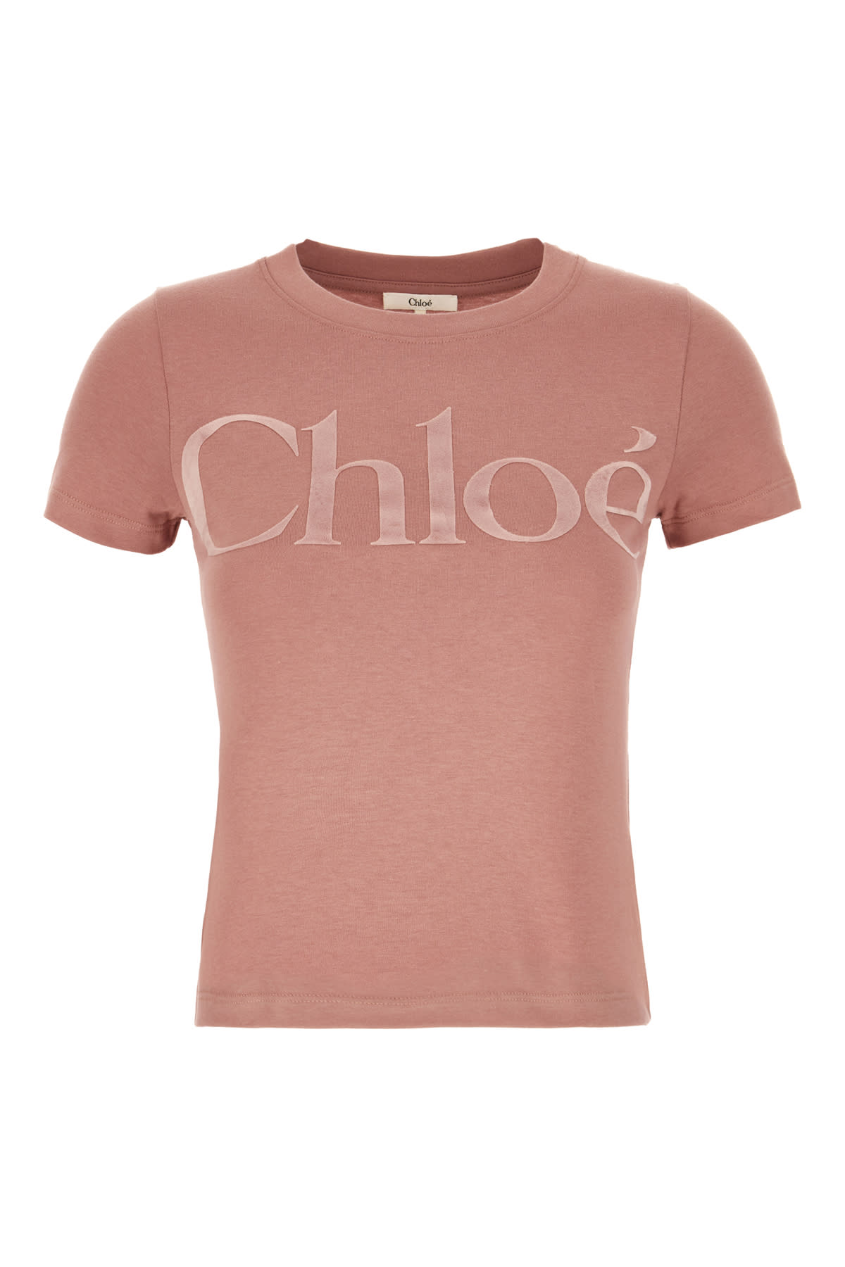 Shop Chloé Mauve Cotton T-shirt